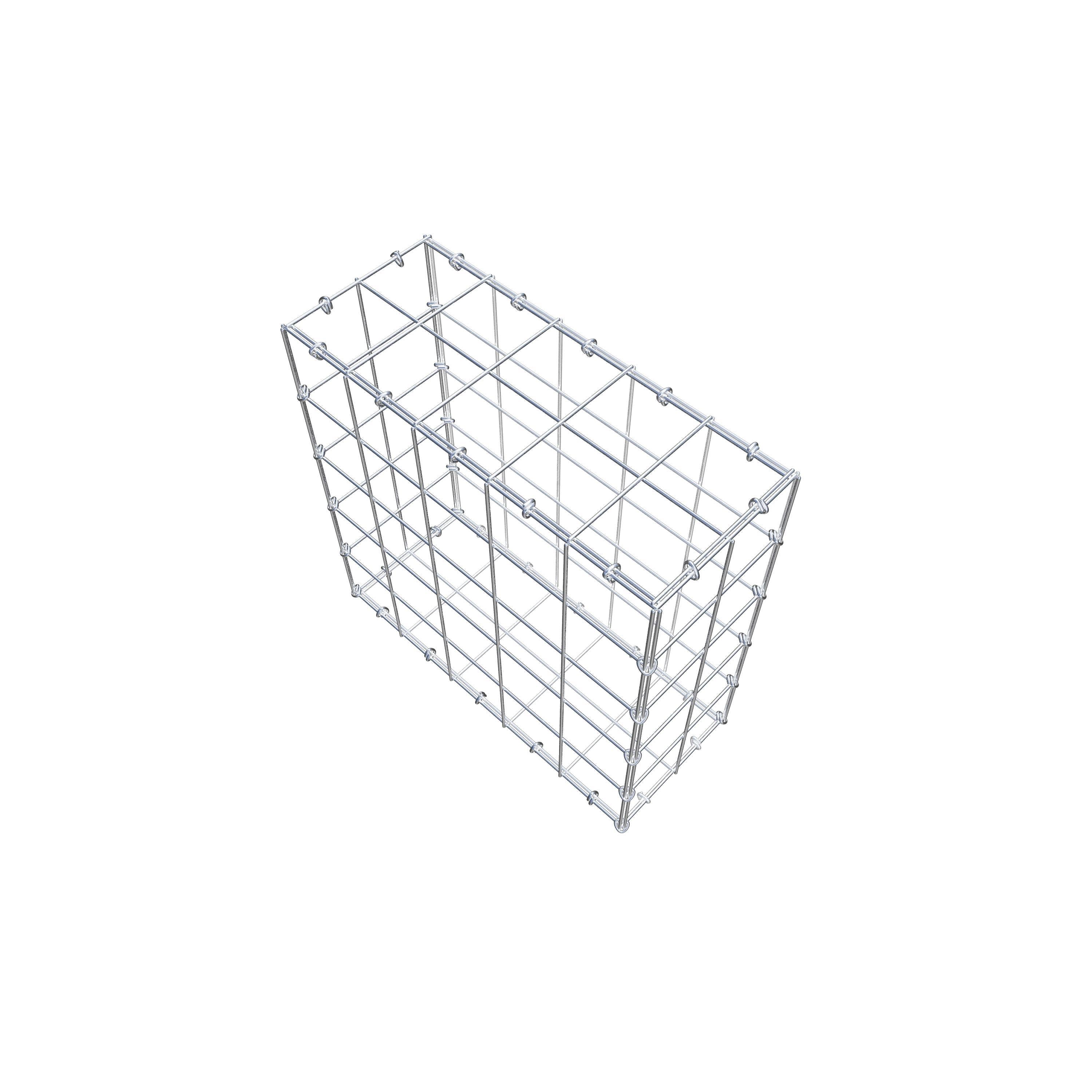 Schanskorf 50 cm x 50 cm x 20 cm (L x H x D), maaswijdte 10 cm x 10 cm, C-ring