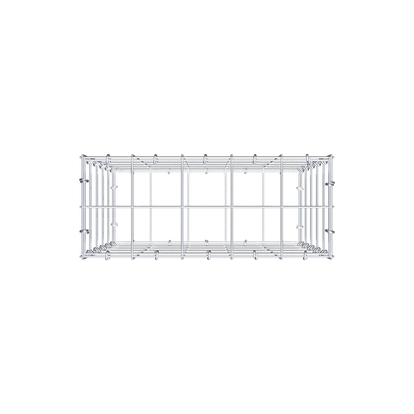 Gabion 50 cm x 50 cm x 20 cm (L x H x D), maskestørrelse 10 cm x 10 cm, C-ring