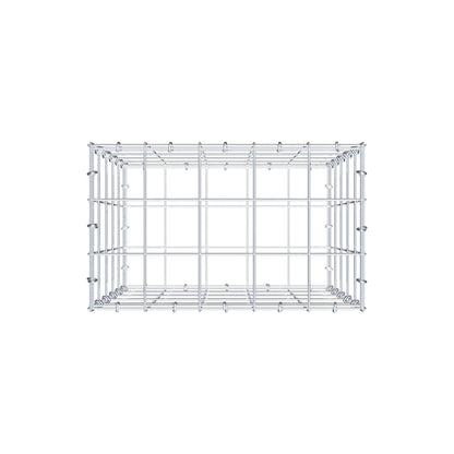 Gabion 50 cm x 50 cm x 30 cm (L x H x D), maskestørrelse 10 cm x 10 cm, C-ring