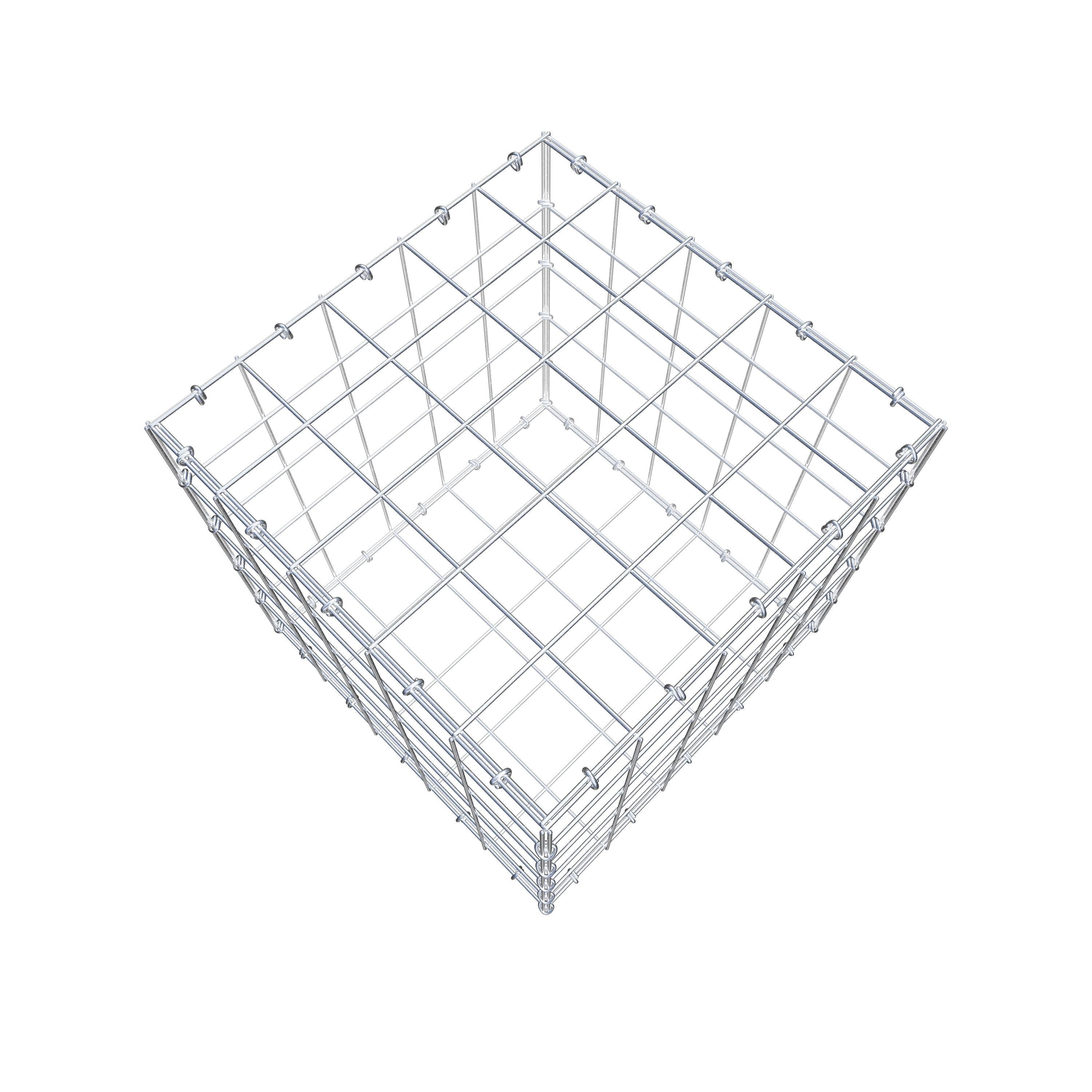 Schanskorf 50 cm x 50 cm x 50 cm (L x H x D), maaswijdte 10 cm x 10 cm, C-ring