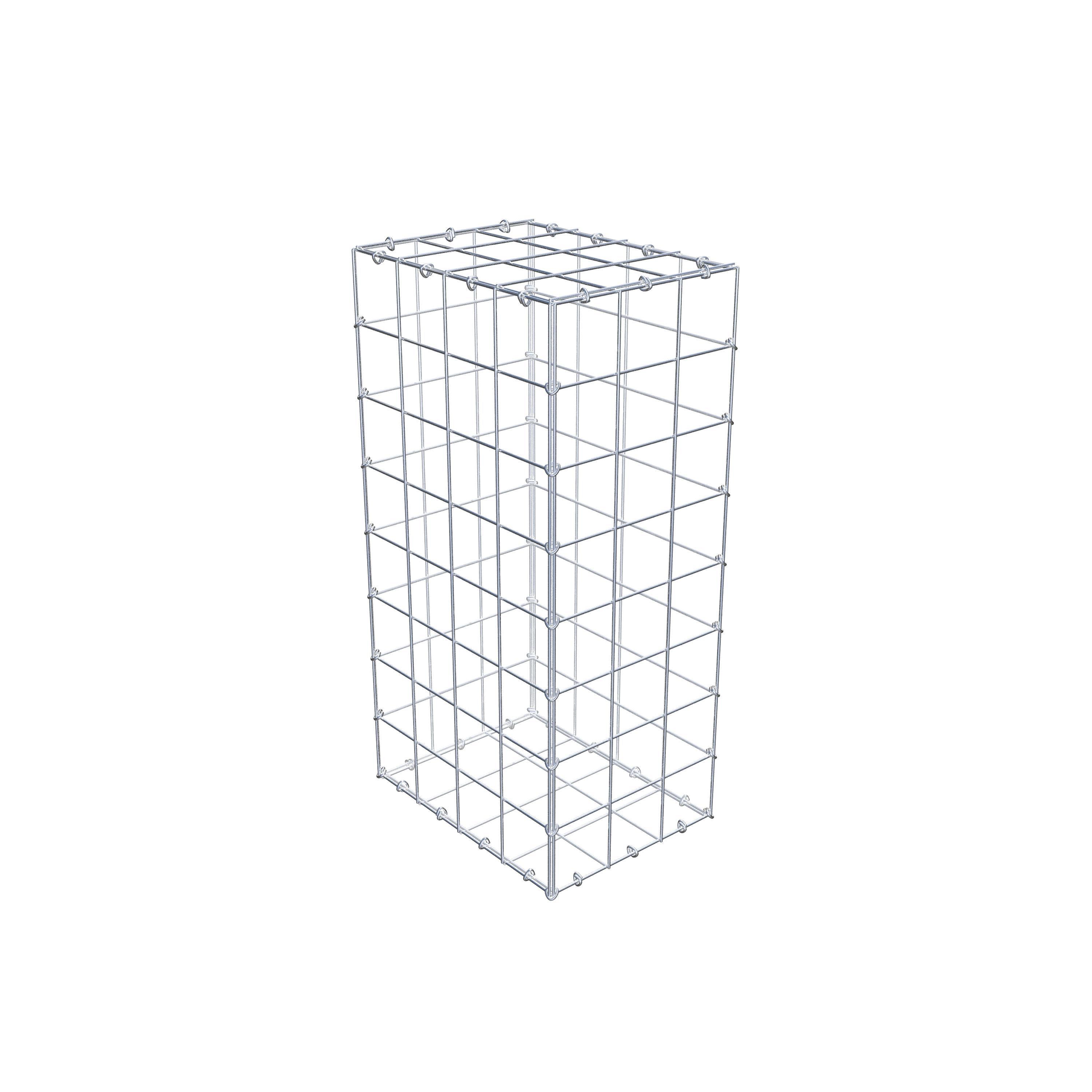 Gabion 80 cm x 40 cm x 30 cm (L x H x D), mesh size 10 cm x 10 cm, C-ring