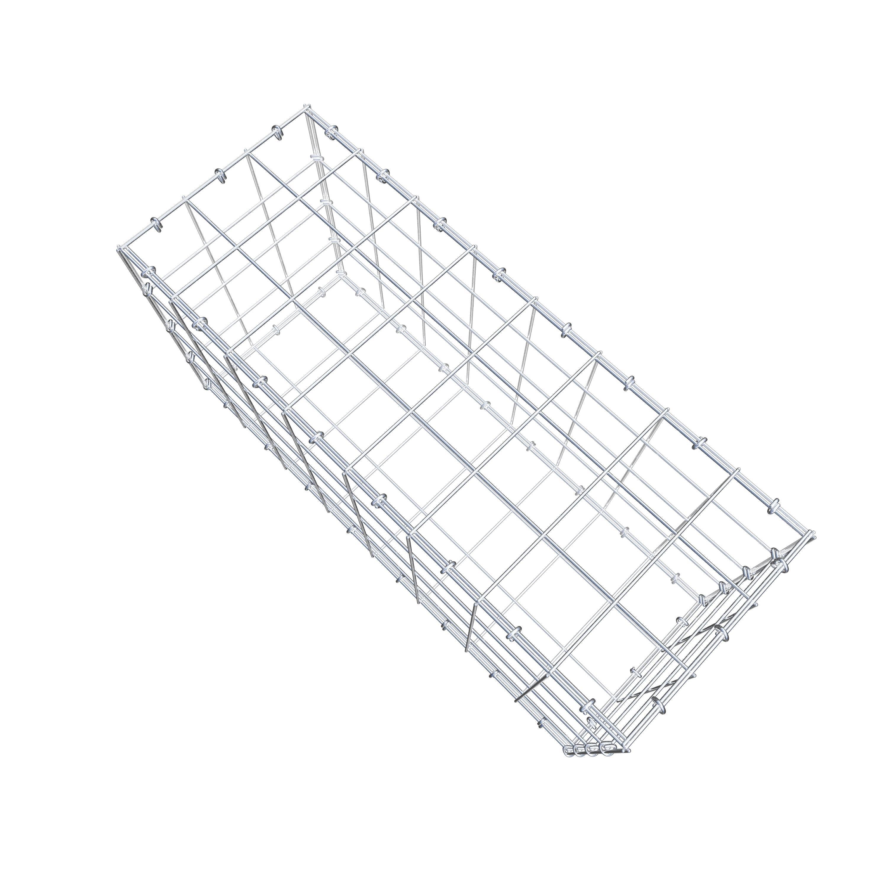 Schanskorf 80 cm x 40 cm x 30 cm (L x H x D), maaswijdte 10 cm x 10 cm, C-ring