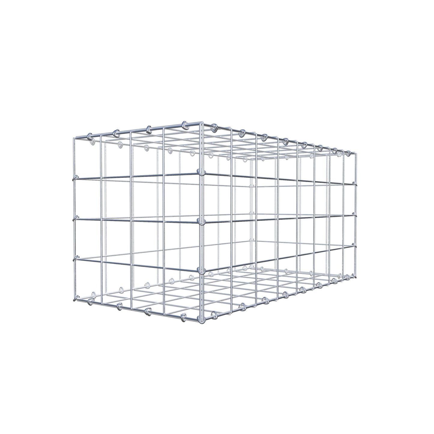 Gabion 80 cm x 40 cm x 40 cm (L x H x P), mailles 10 cm x 10 cm, anneau en C