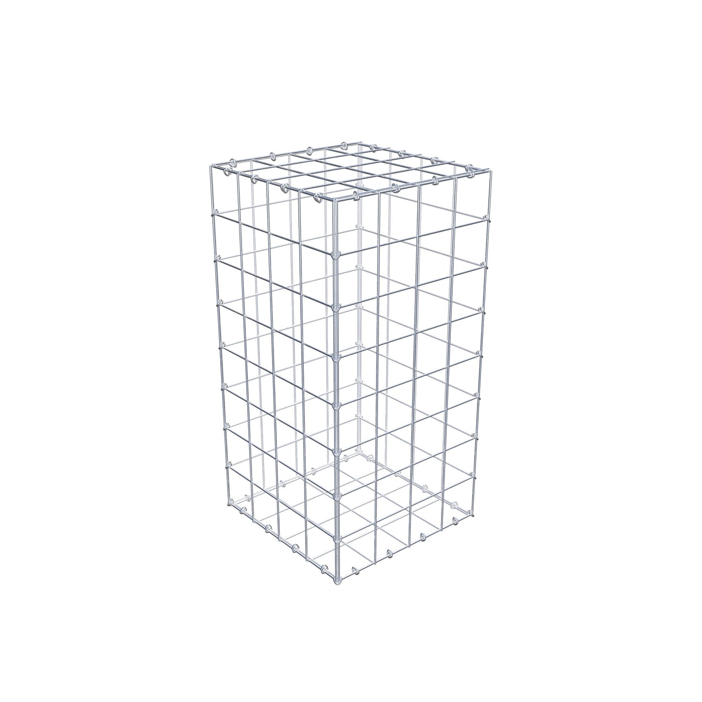 Gabion 80 cm x 40 cm x 40 cm (L x H x P), mailles 10 cm x 10 cm, anneau en C