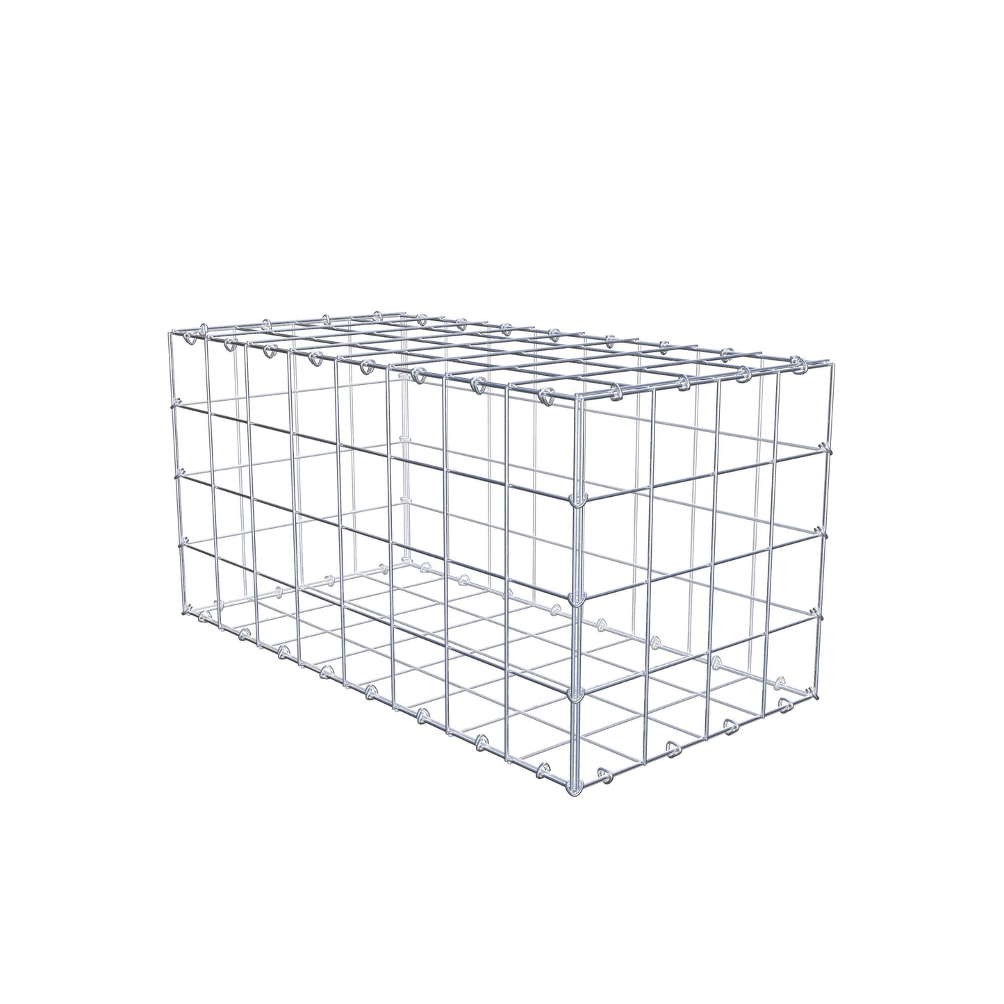 Gabion 80 cm x 40 cm x 40 cm (L x H x P), mailles 10 cm x 10 cm, anneau en C