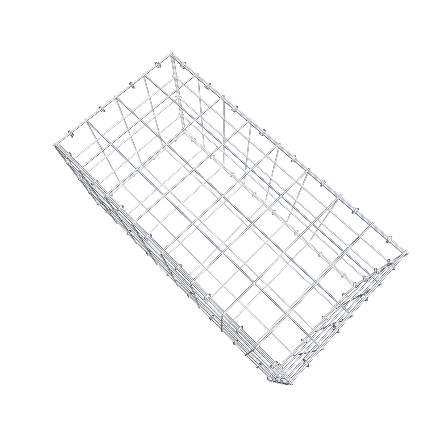 Gabion 80 cm x 40 cm x 40 cm (L x H x P), mailles 10 cm x 10 cm, anneau en C