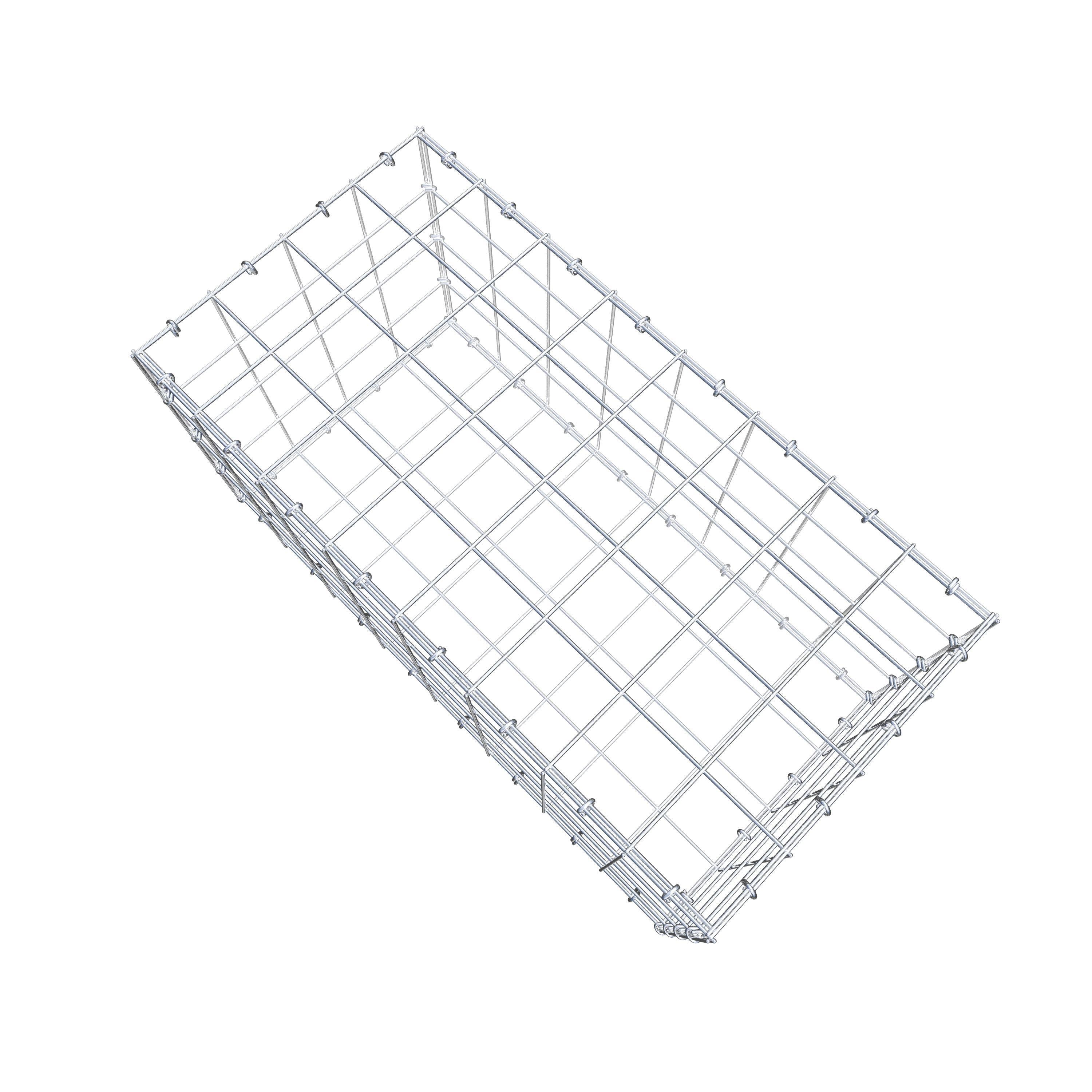 Gabione 80 cm x 40 cm x 40 cm (L x H x T), Maschenweite 10 cm x 10 cm, C-Ring