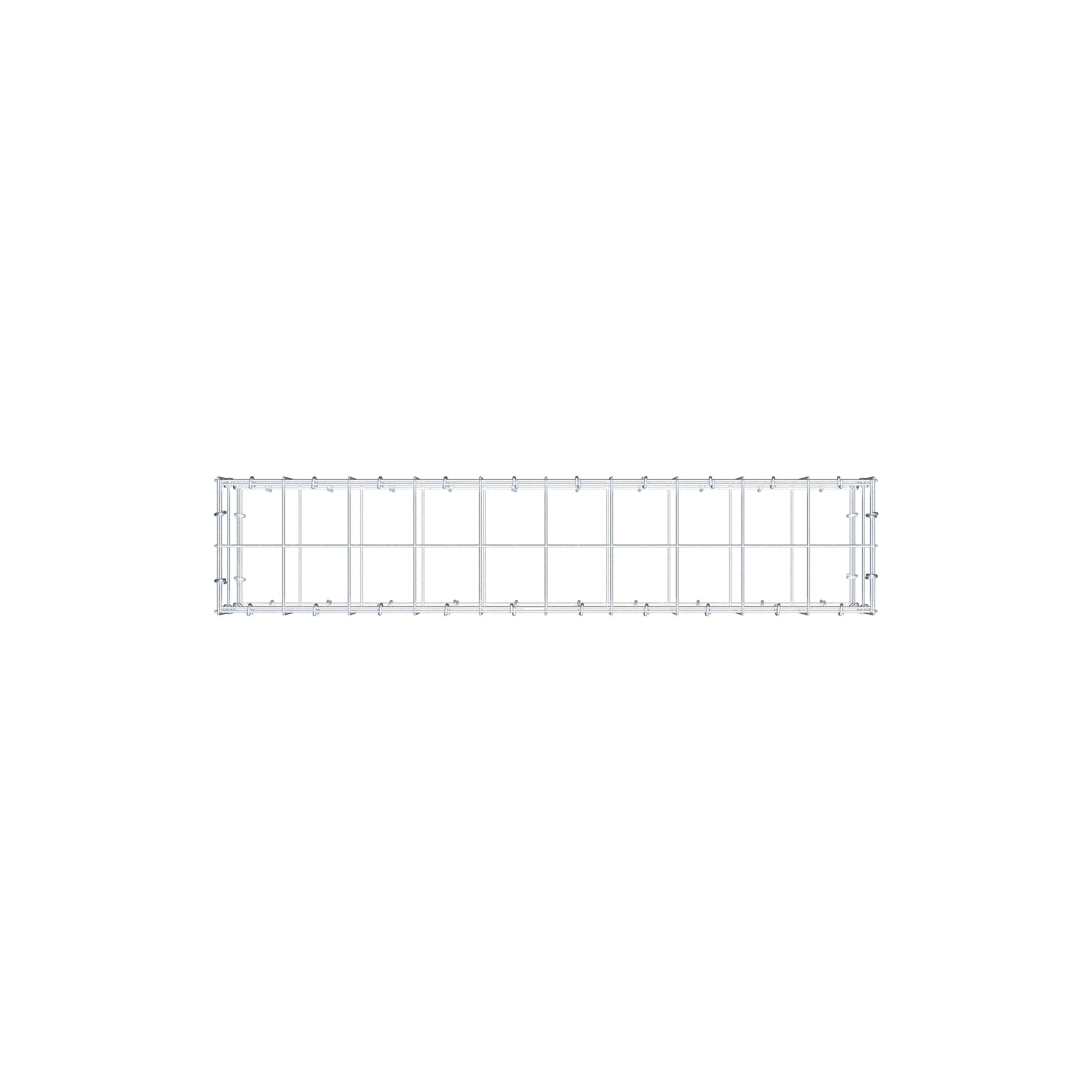 Schanskorf 100 cm x 20 cm x 20 cm (L x H x D), maaswijdte 10 cm x 10 cm, C-ring