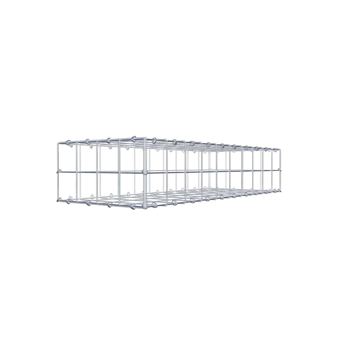 Gavión 100 cm x 20 cm x 40 cm (L x A x P), malla 10 cm x 10 cm, anillo en C