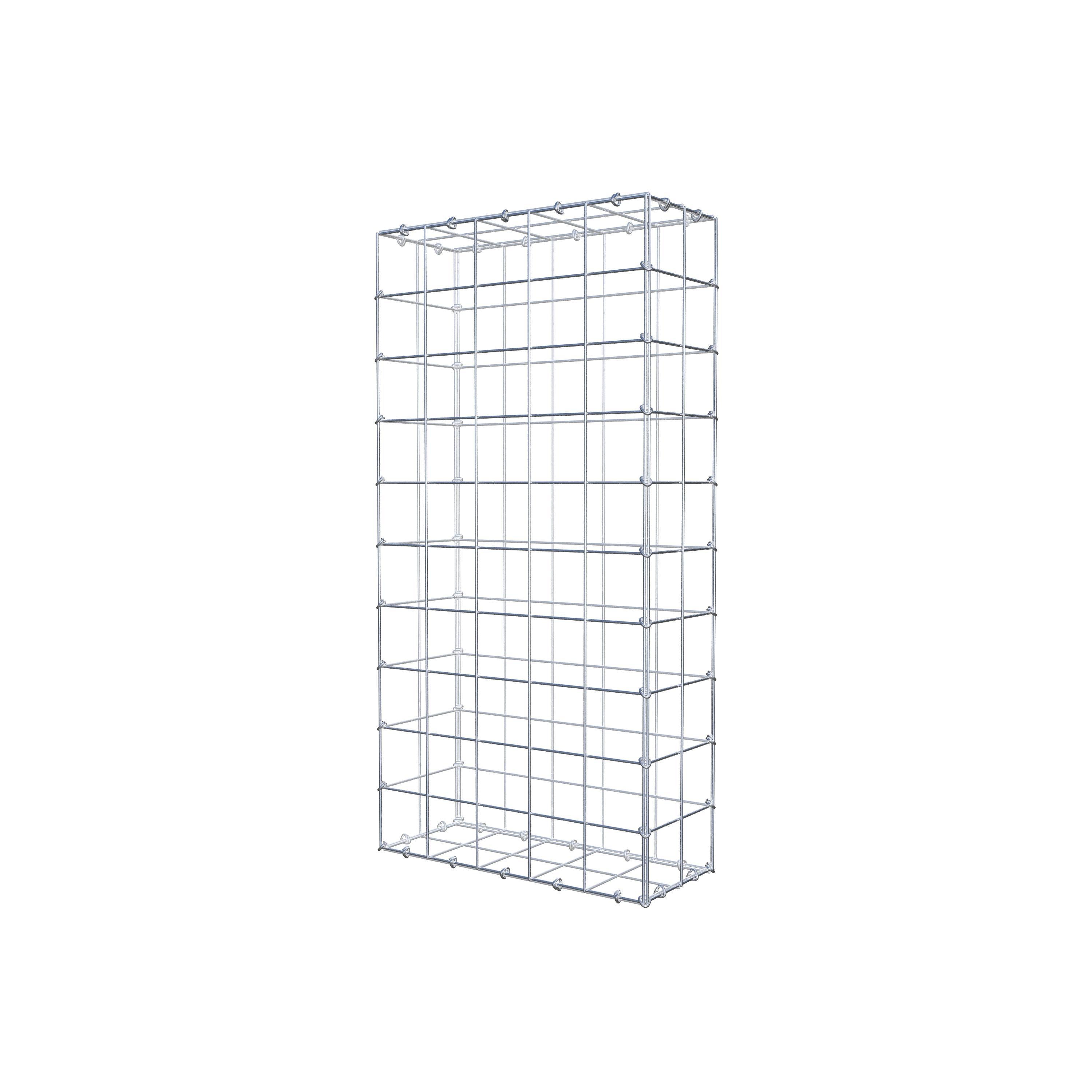 Gabion 100 cm x 20 cm x 50 cm (L x H x D), mesh size 10 cm x 10 cm, C-ring