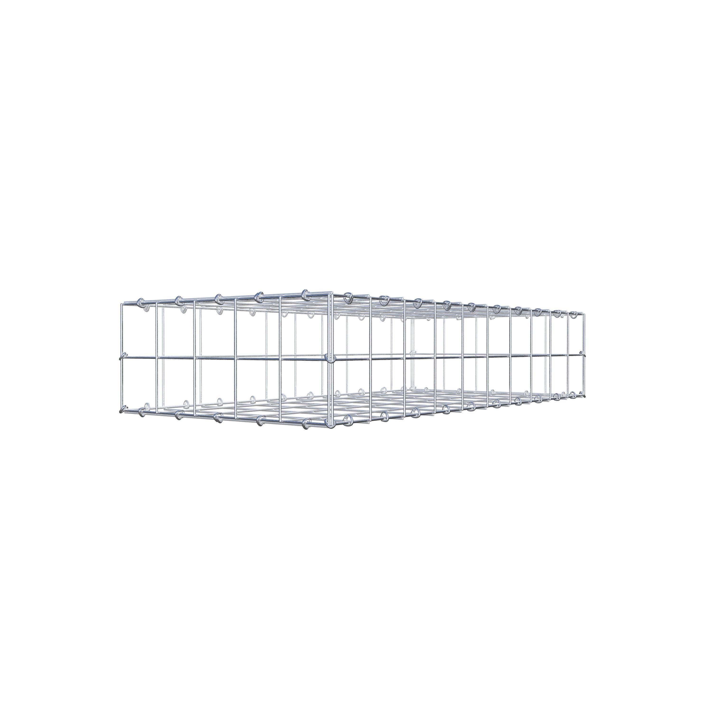 Schanskorf 100 cm x 20 cm x 50 cm (L x H x D), maaswijdte 10 cm x 10 cm, C-ring