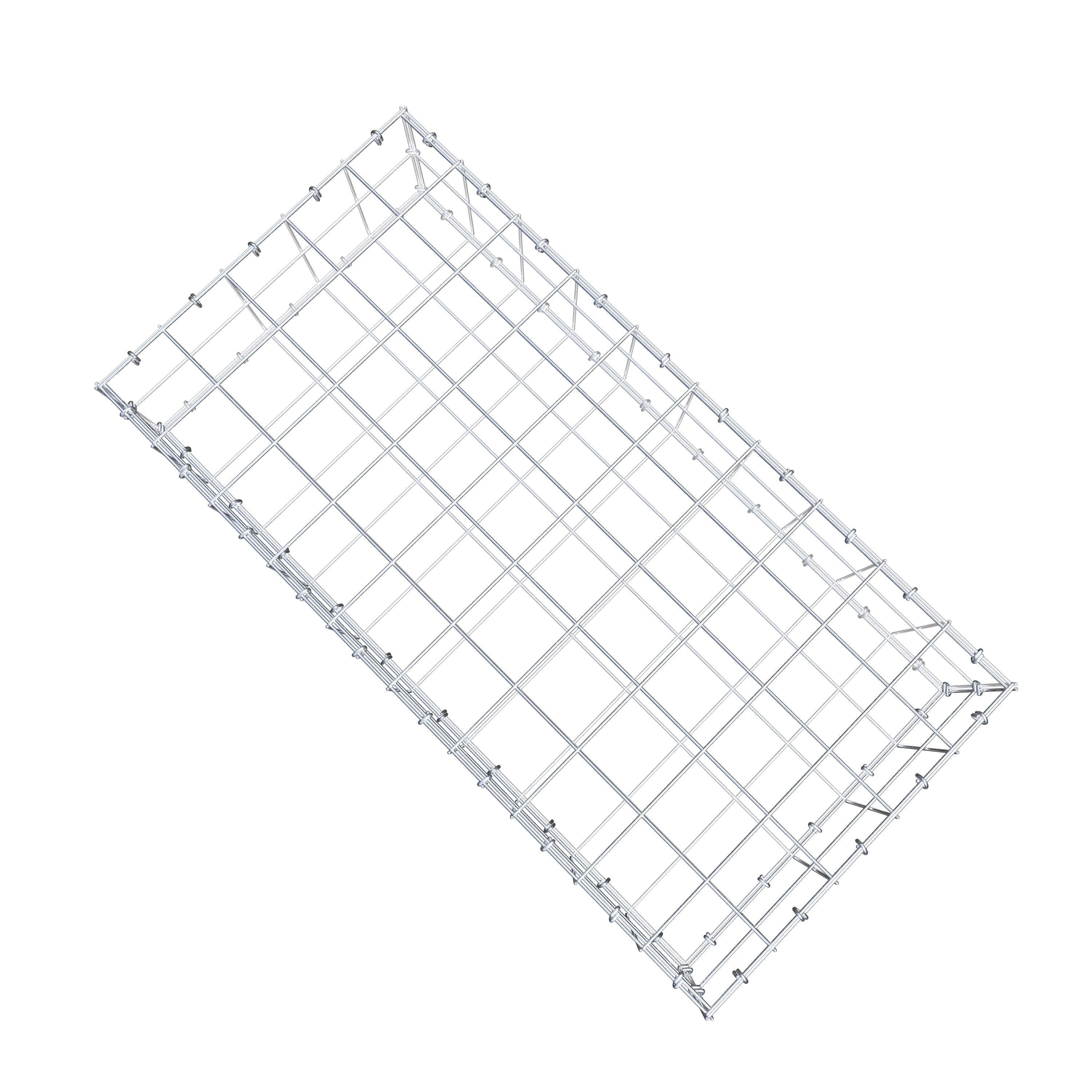 Schanskorf 100 cm x 20 cm x 50 cm (L x H x D), maaswijdte 10 cm x 10 cm, C-ring