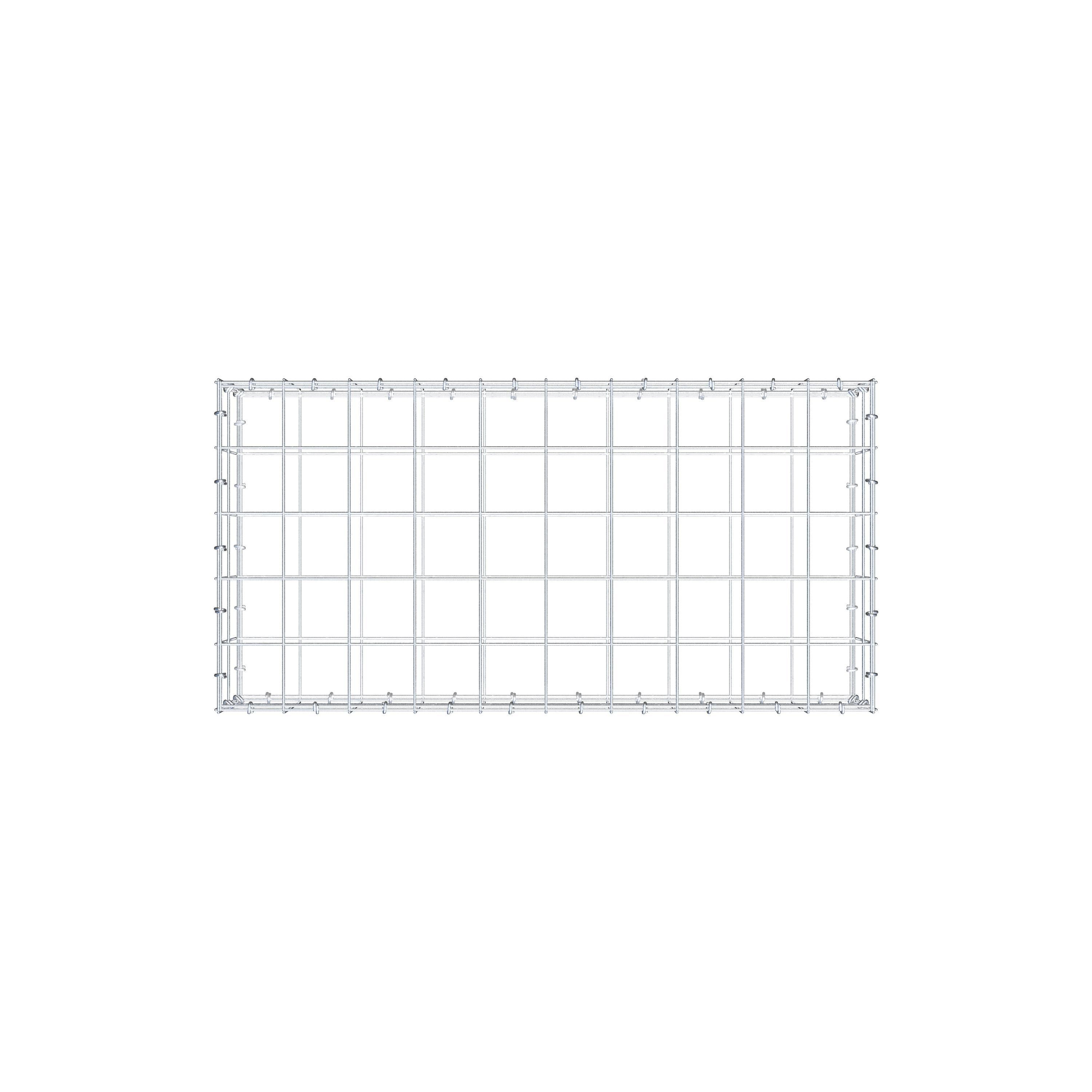 Schanskorf 100 cm x 20 cm x 50 cm (L x H x D), maaswijdte 10 cm x 10 cm, C-ring