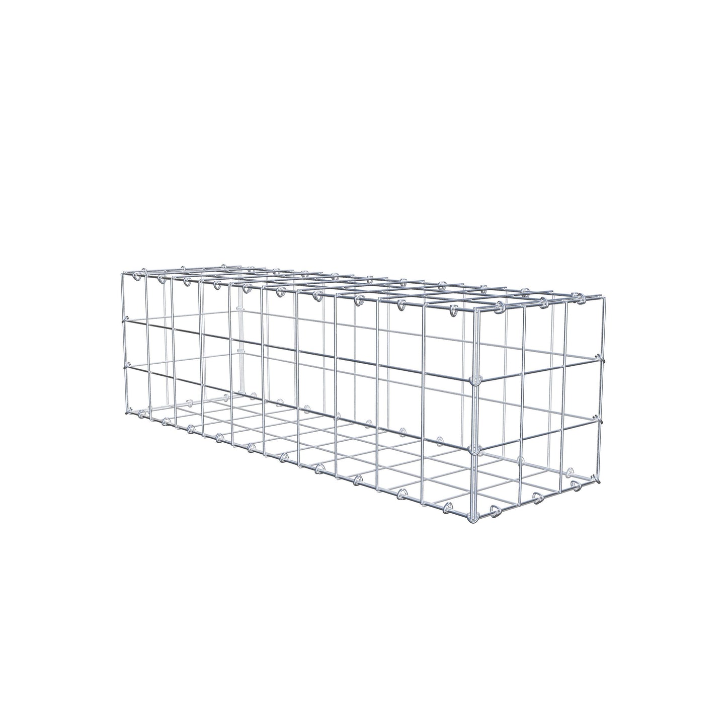 Gabion 100 cm x 30 cm x 30 cm (L x H x D), mesh size 10 cm x 10 cm, C-ring