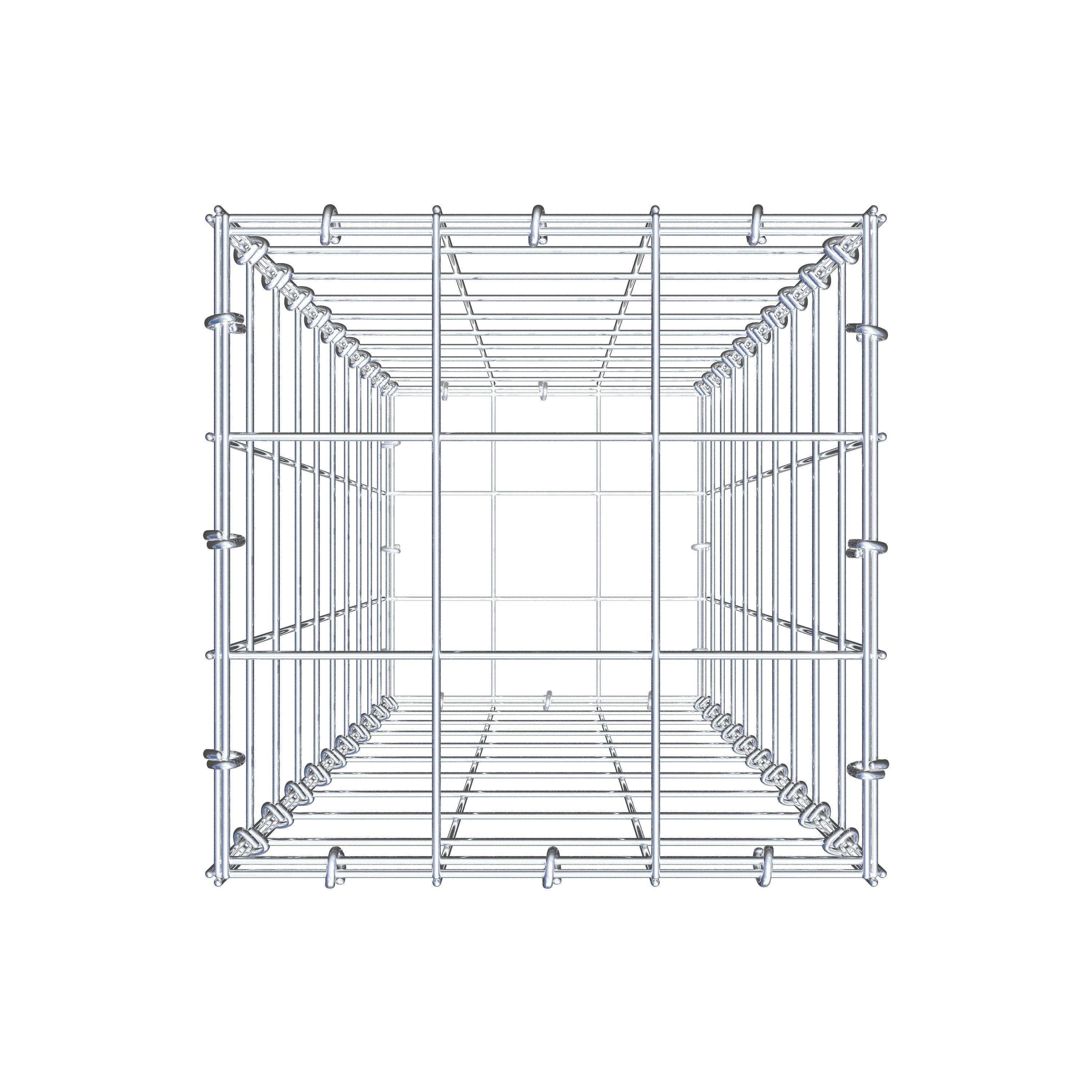 Schanskorf 100 cm x 30 cm x 30 cm (L x H x D), maaswijdte 10 cm x 10 cm, C-ring