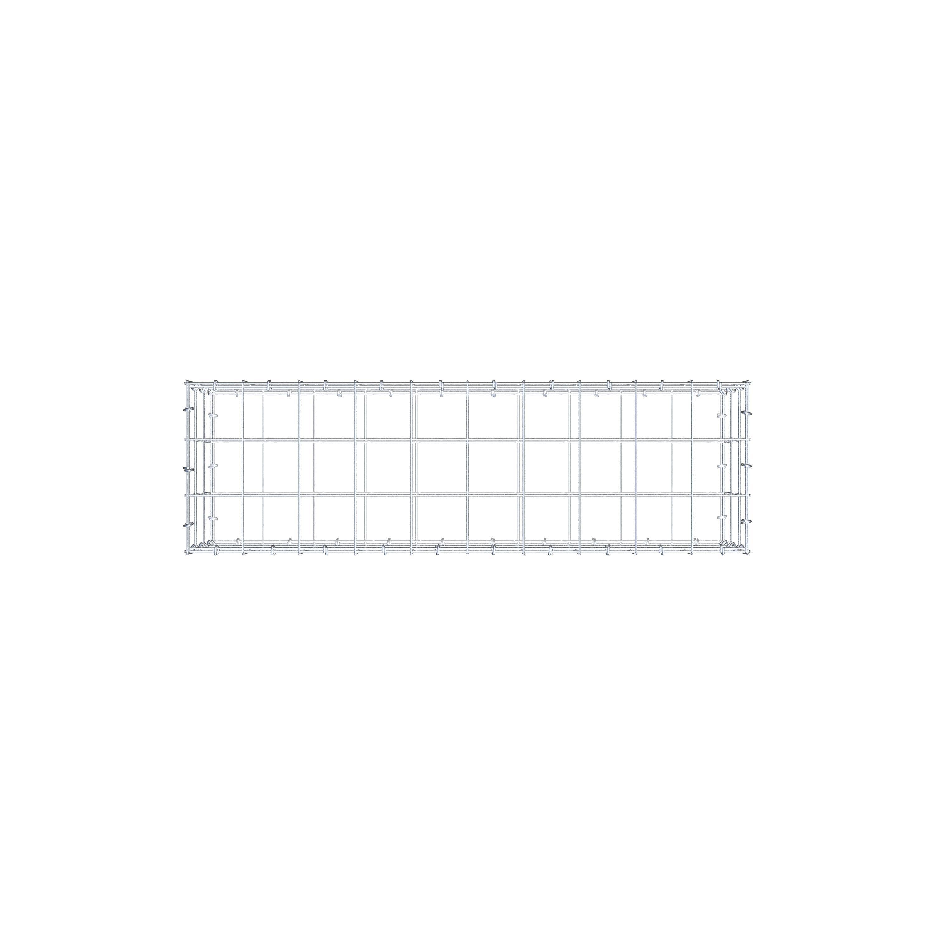 Schanskorf 100 cm x 30 cm x 30 cm (L x H x D), maaswijdte 10 cm x 10 cm, C-ring