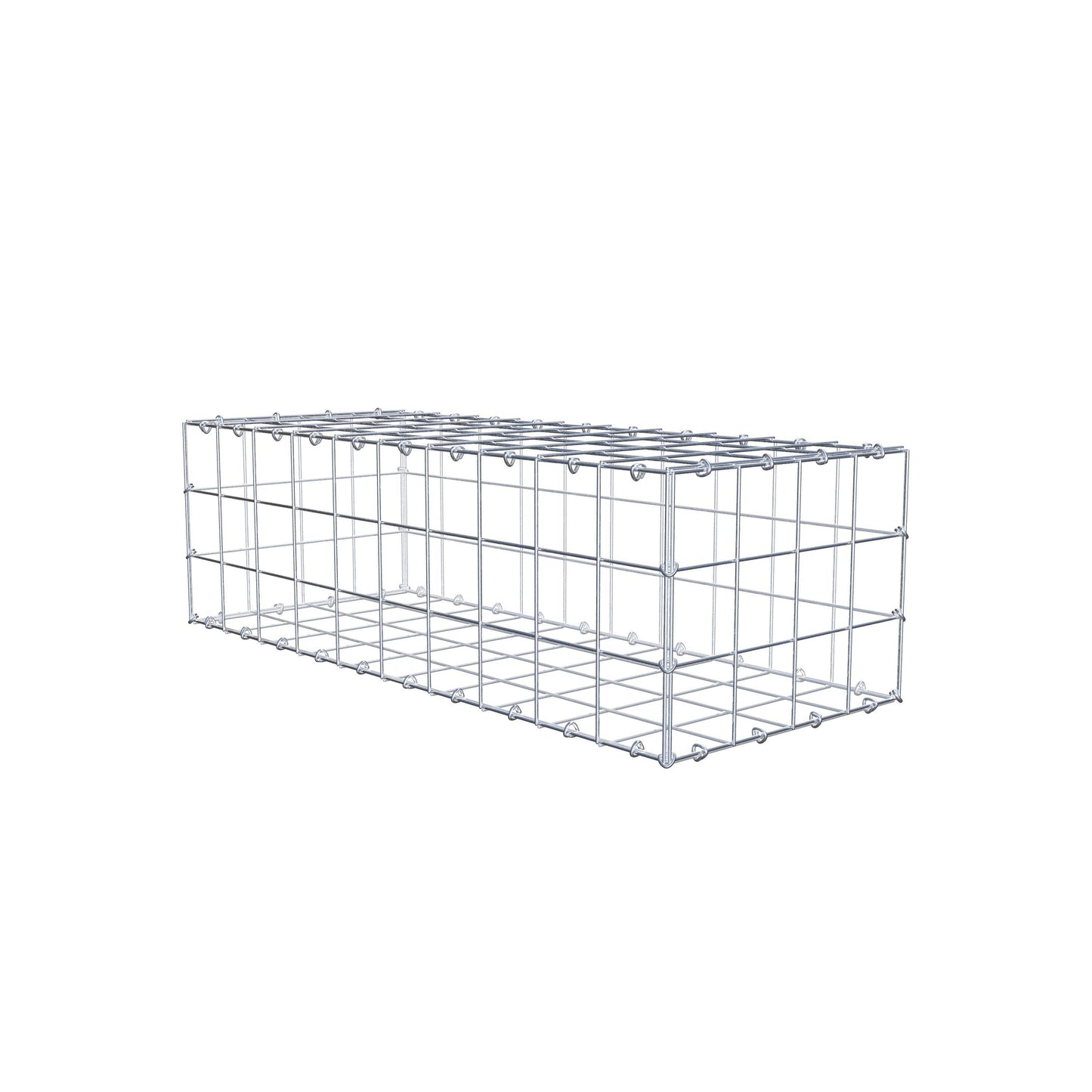 Gabion 100 cm x 30 cm x 40 cm (L x H x P), mailles 10 cm x 10 cm, anneau en C