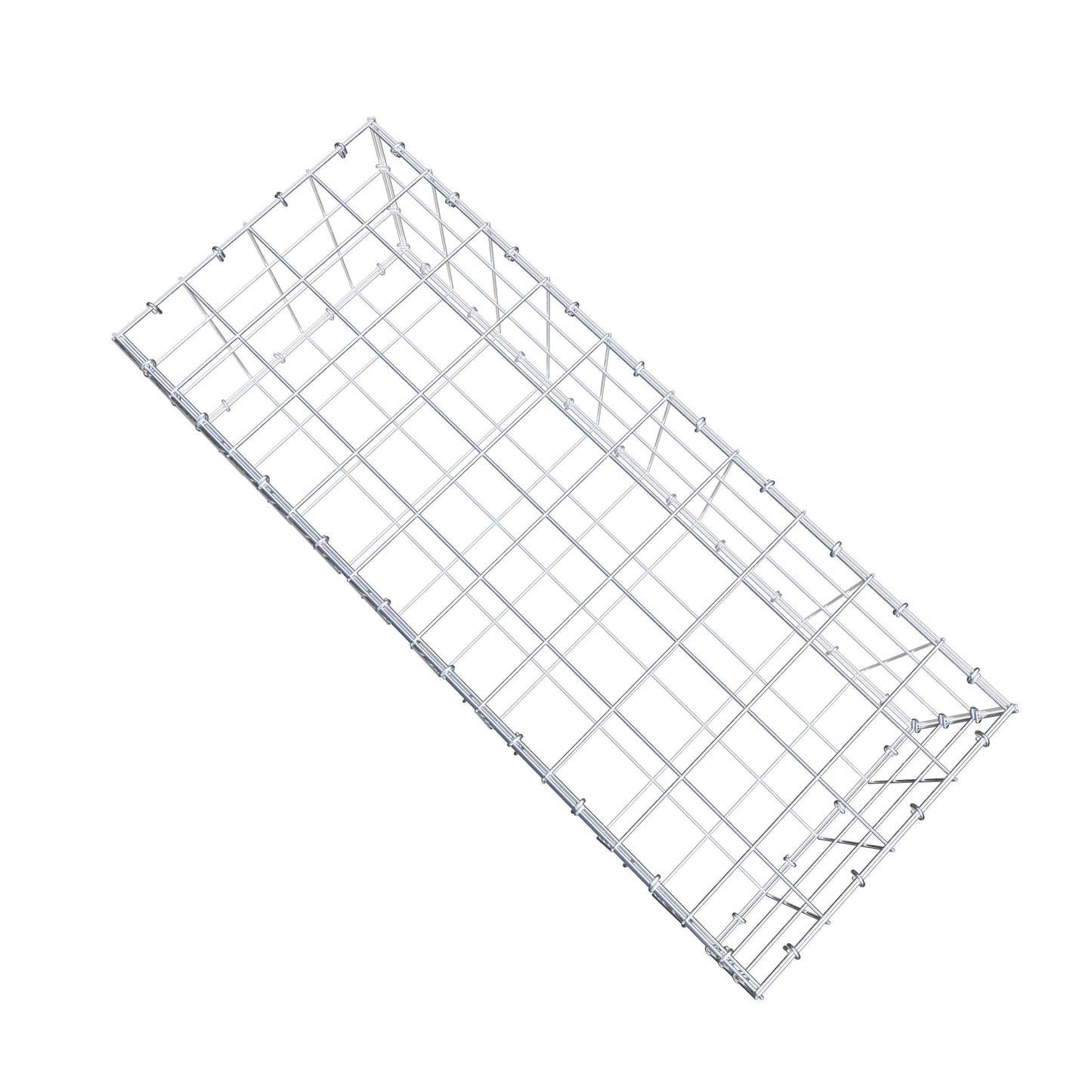 Gabion 100 cm x 30 cm x 40 cm (L x H x P), mailles 10 cm x 10 cm, anneau en C