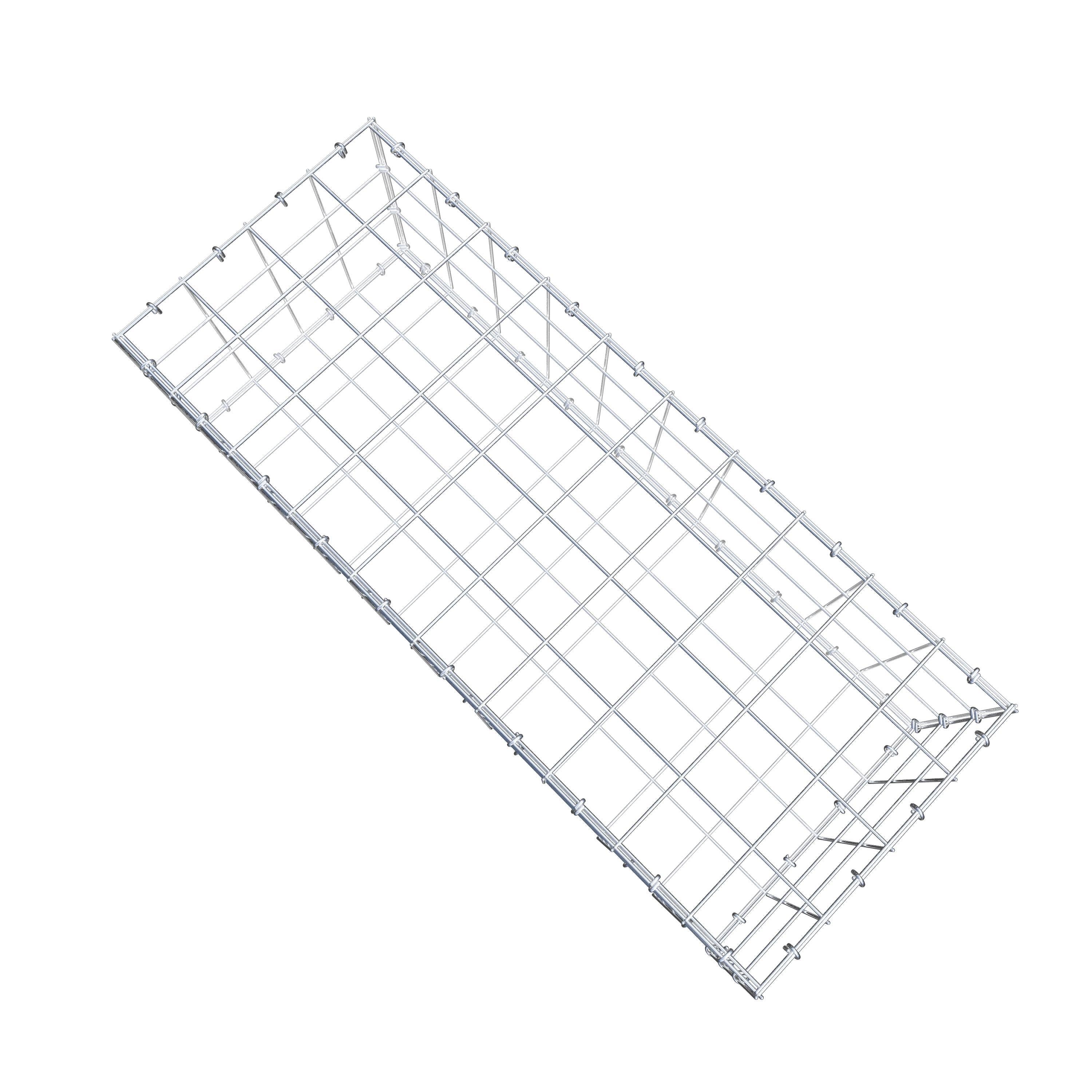 Gabion 100 cm x 30 cm x 40 cm (L x H x D), mesh size 10 cm x 10 cm, C-ring