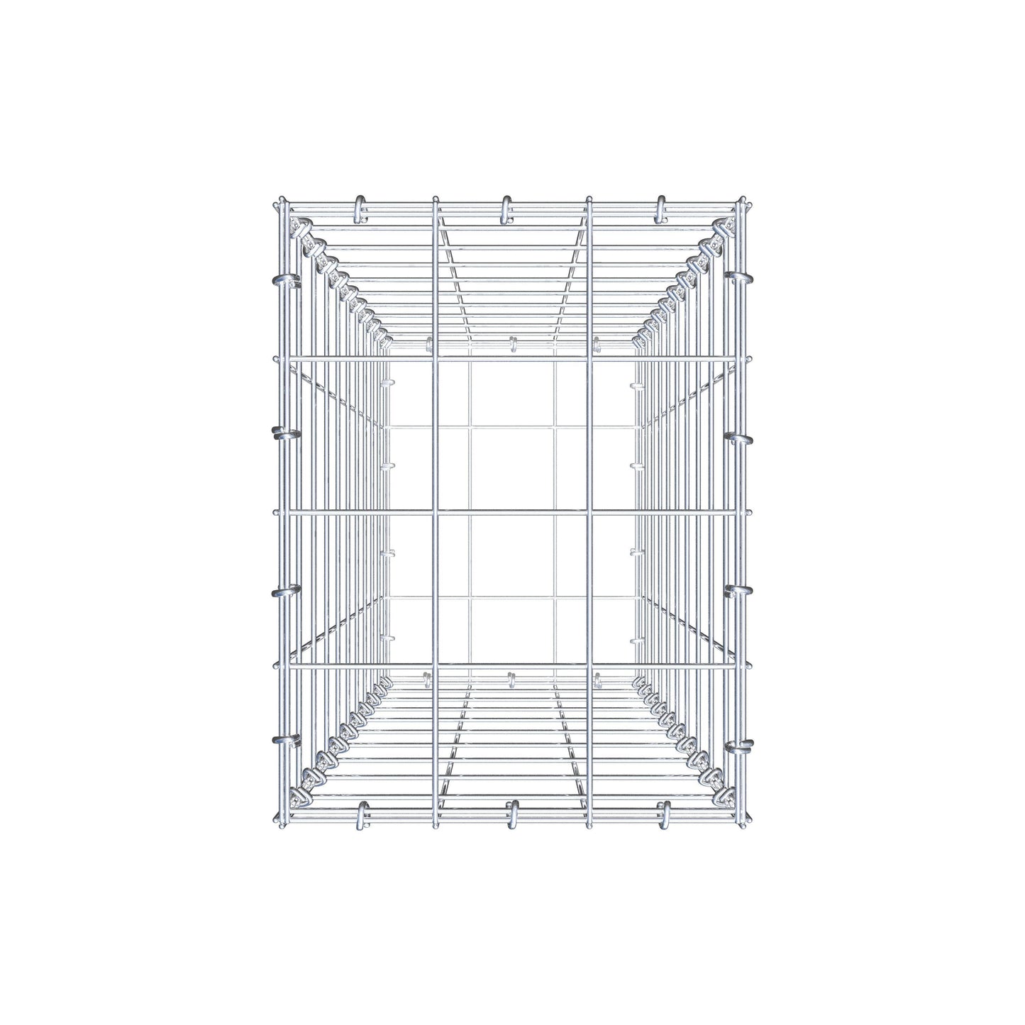 Gabion 100 cm x 30 cm x 40 cm (L x H x P), mailles 10 cm x 10 cm, anneau en C