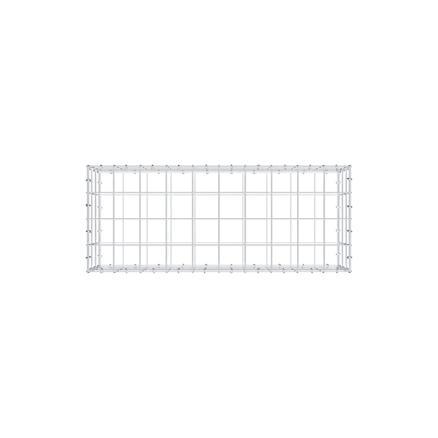 Gabion 100 cm x 30 cm x 40 cm (L x H x P), mailles 10 cm x 10 cm, anneau en C