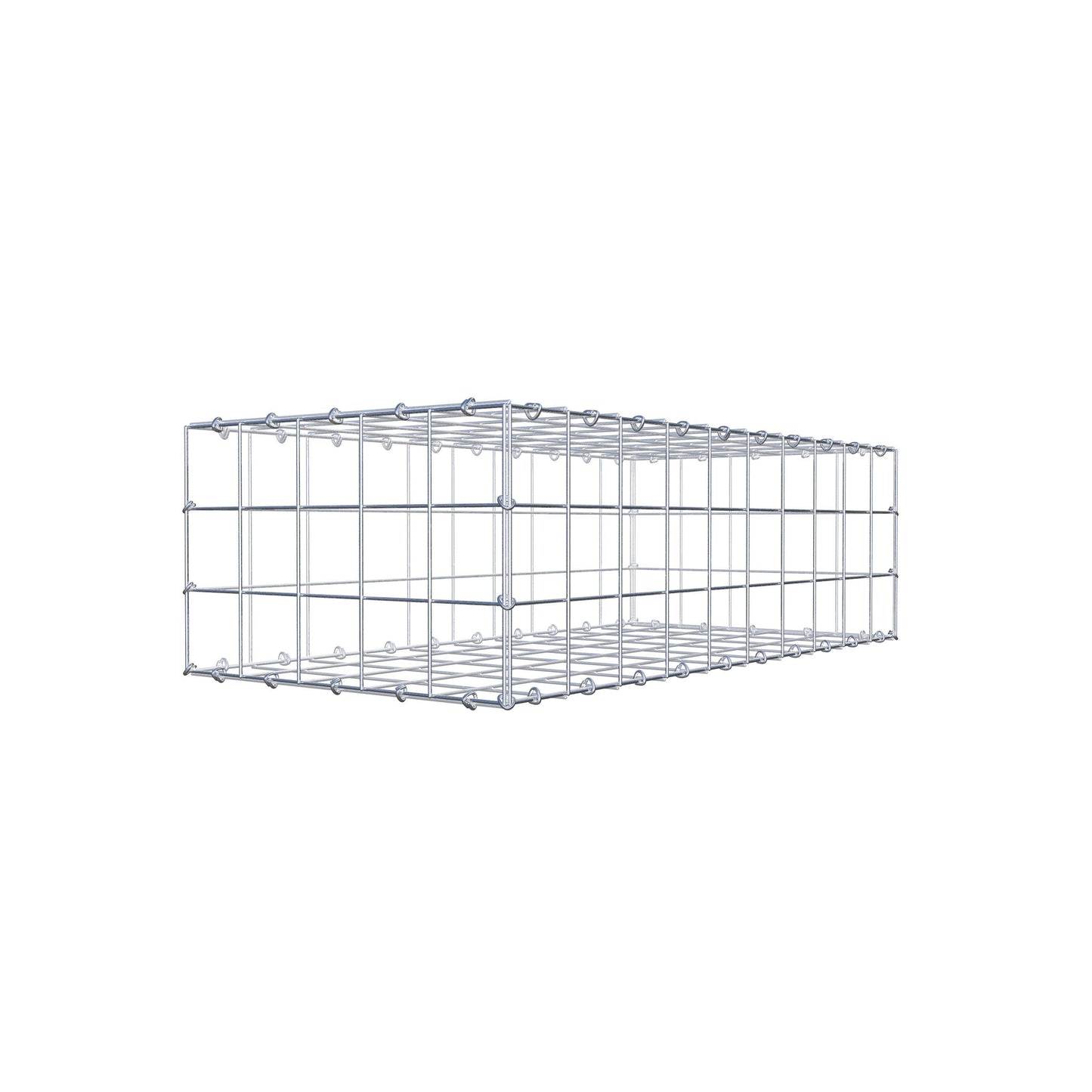 Gabion 100 cm x 30 cm x 50 cm (L x H x D), maskstorlek 10 cm x 10 cm, C-ring