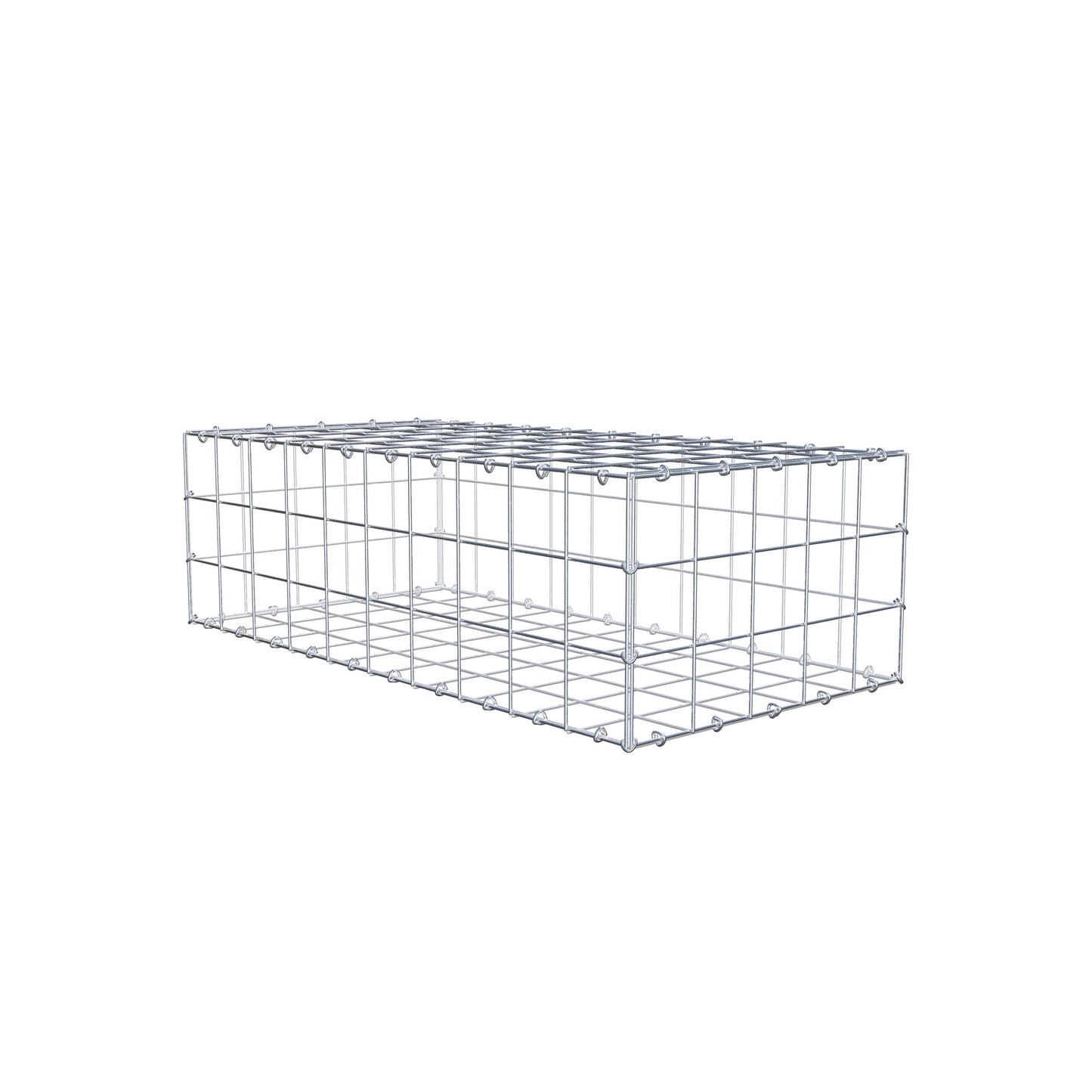 Gabion 100 cm x 30 cm x 50 cm (L x H x D), maskstorlek 10 cm x 10 cm, C-ring
