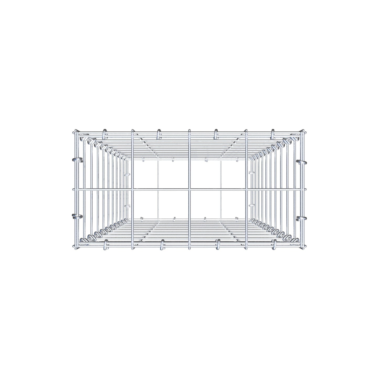 Schanskorf 100 cm x 40 cm x 20 cm (L x H x D), maaswijdte 10 cm x 10 cm, C-ring