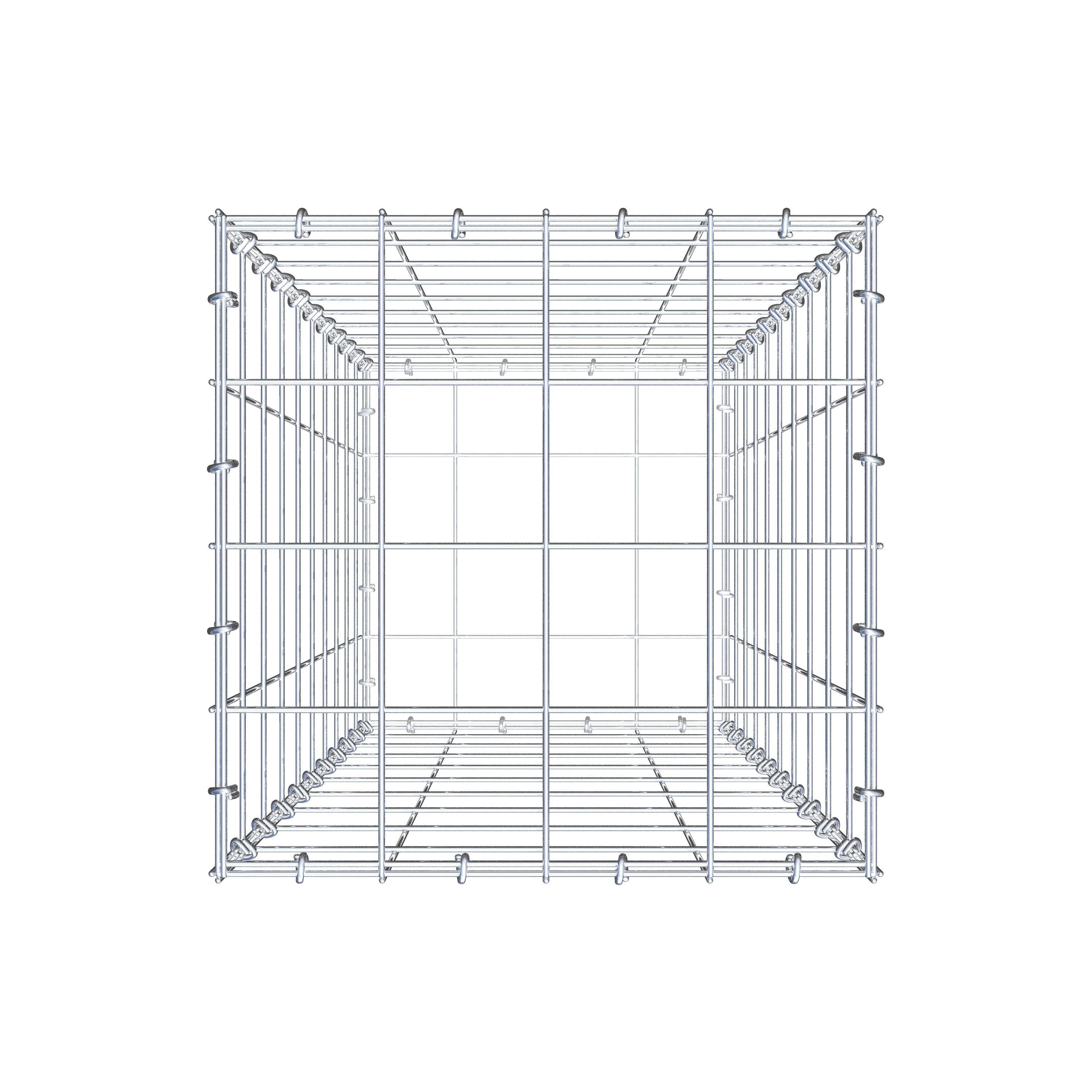 Gabione 100 cm x 40 cm x 40 cm (L x H x T), Maschenweite 10 cm x 10 cm, C-Ring