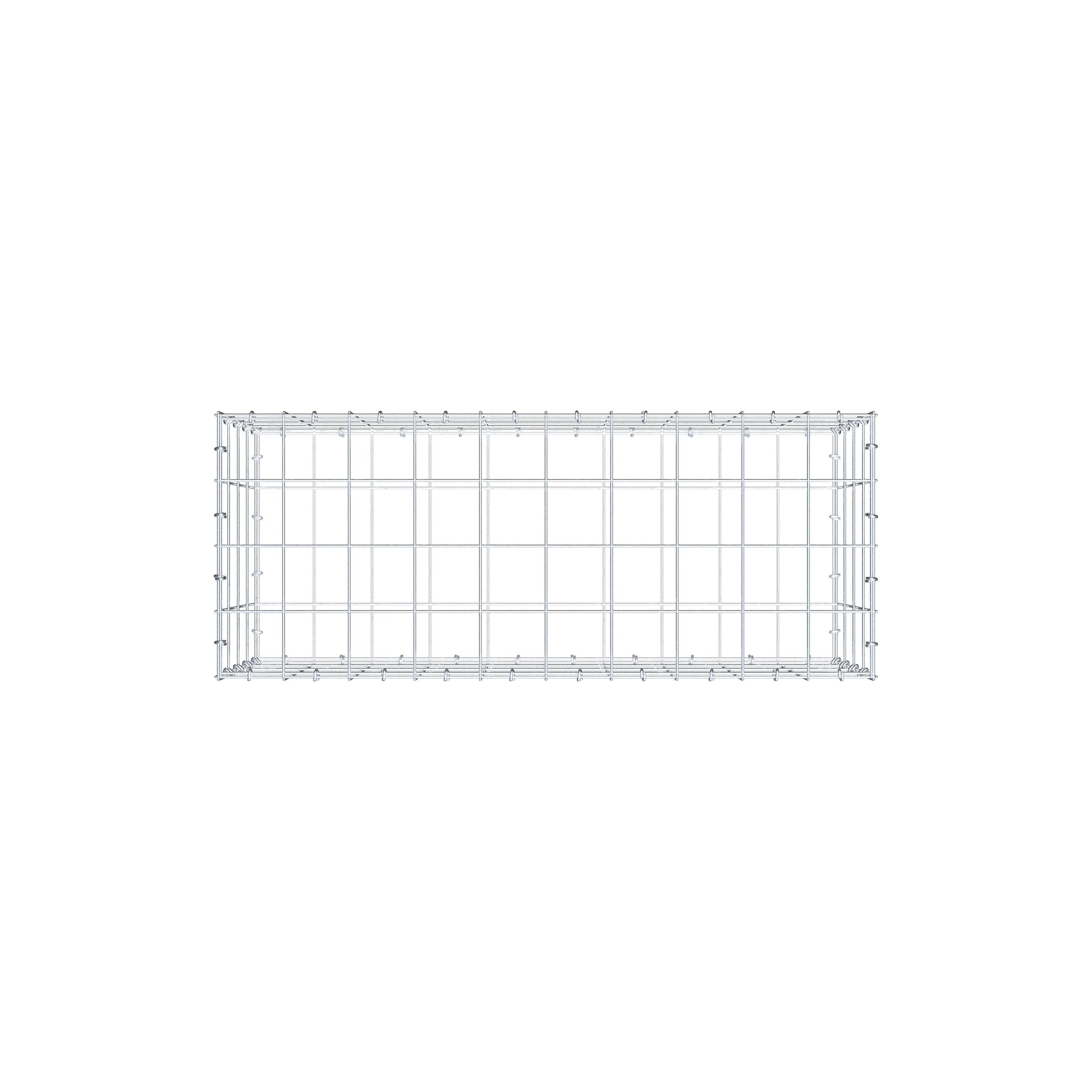 Gabione 100 cm x 40 cm x 40 cm (L x H x T), Maschenweite 10 cm x 10 cm, C-Ring