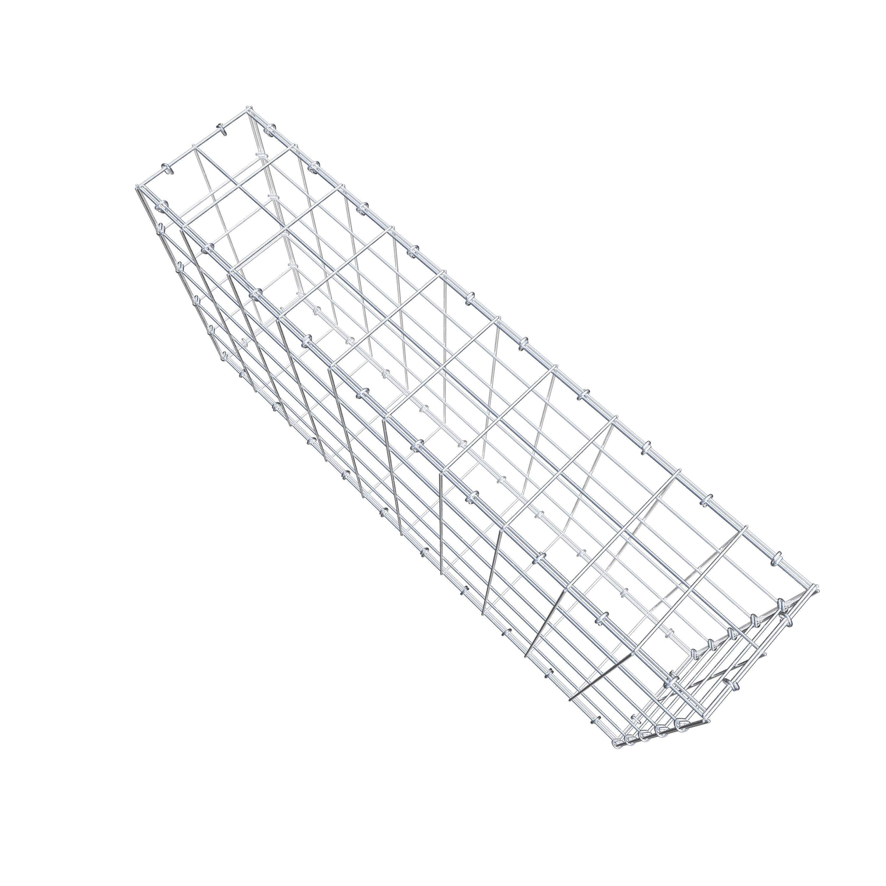 Schanskorf 100 cm x 50 cm x 20 cm (L x H x D), maaswijdte 10 cm x 10 cm, C-ring