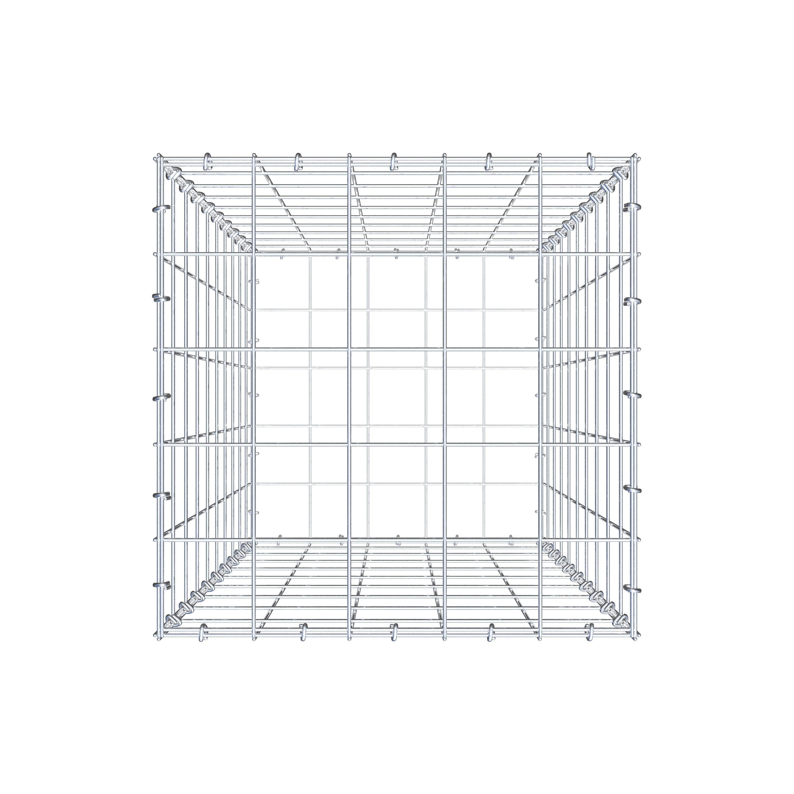 Schanskorf 100 cm x 50 cm x 50 cm (L x H x D), maaswijdte 10 cm x 10 cm, C-ring