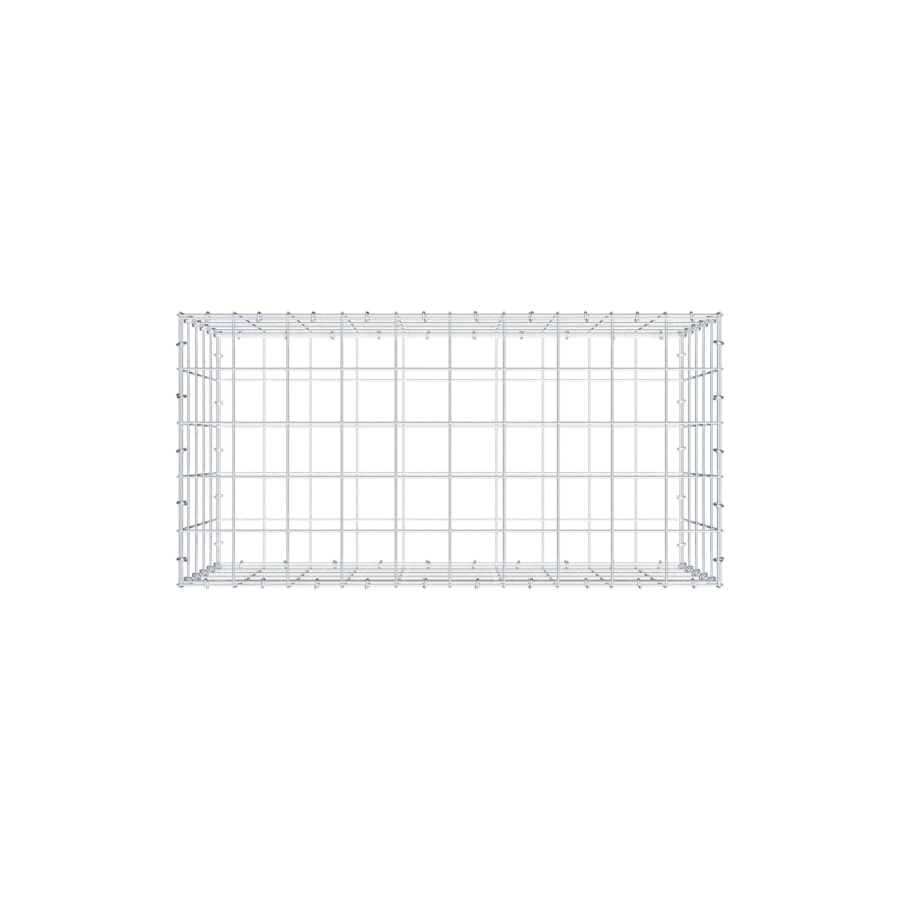 Schanskorf 100 cm x 50 cm x 50 cm (L x H x D), maaswijdte 10 cm x 10 cm, C-ring