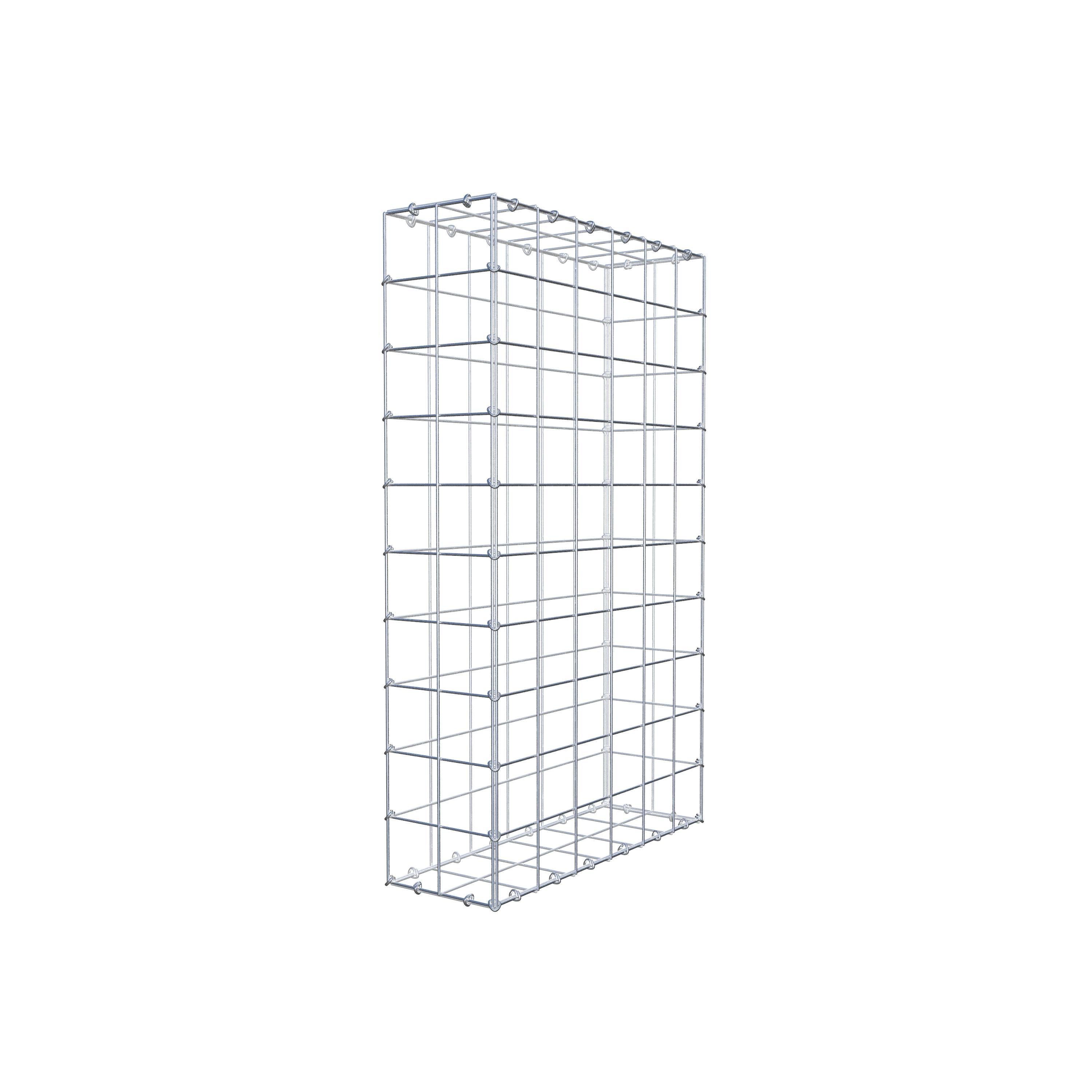 Schanskorf 100 cm x 60 cm x 20 cm (L x H x D), maaswijdte 10 cm x 10 cm, C-ring