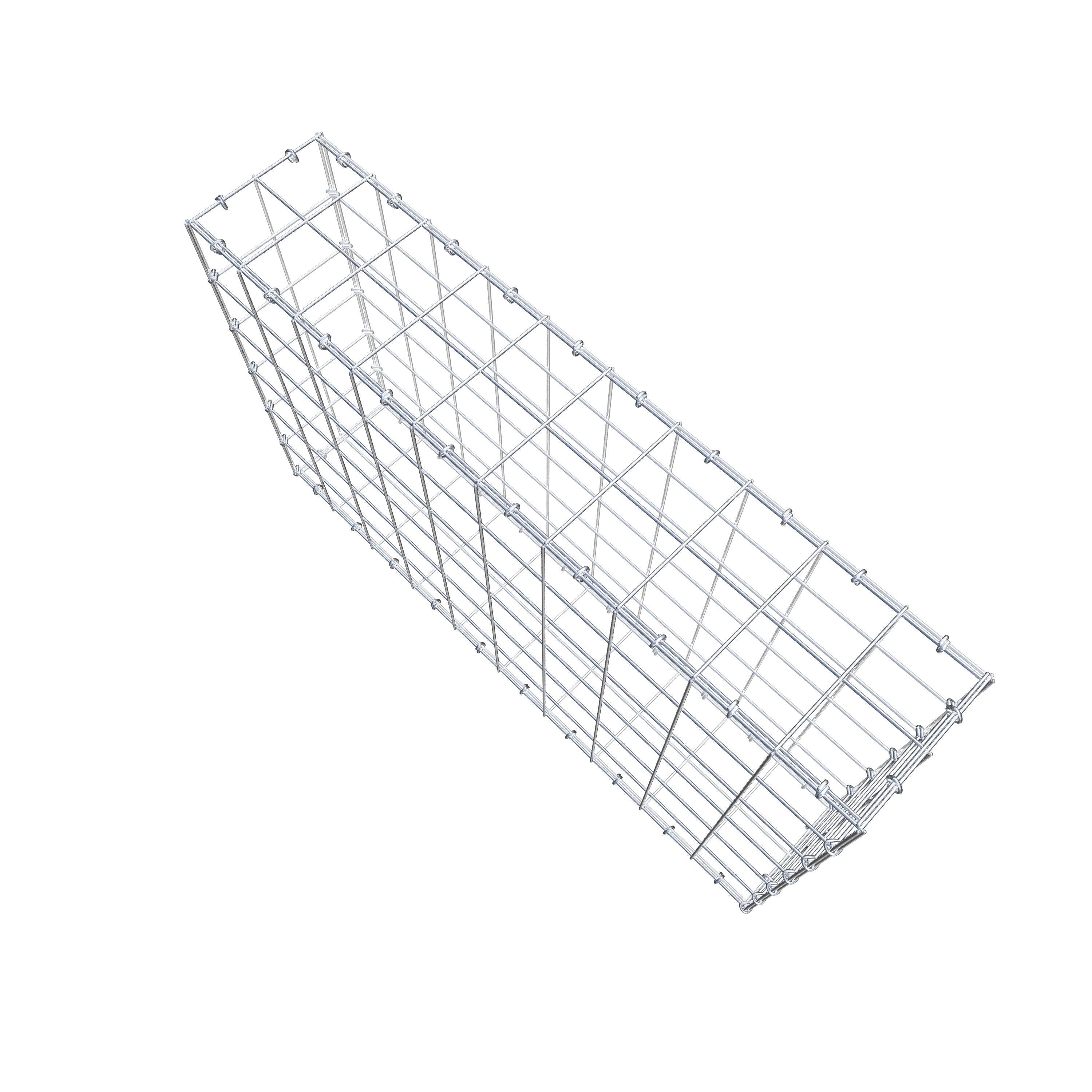 Schanskorf 100 cm x 60 cm x 20 cm (L x H x D), maaswijdte 10 cm x 10 cm, C-ring