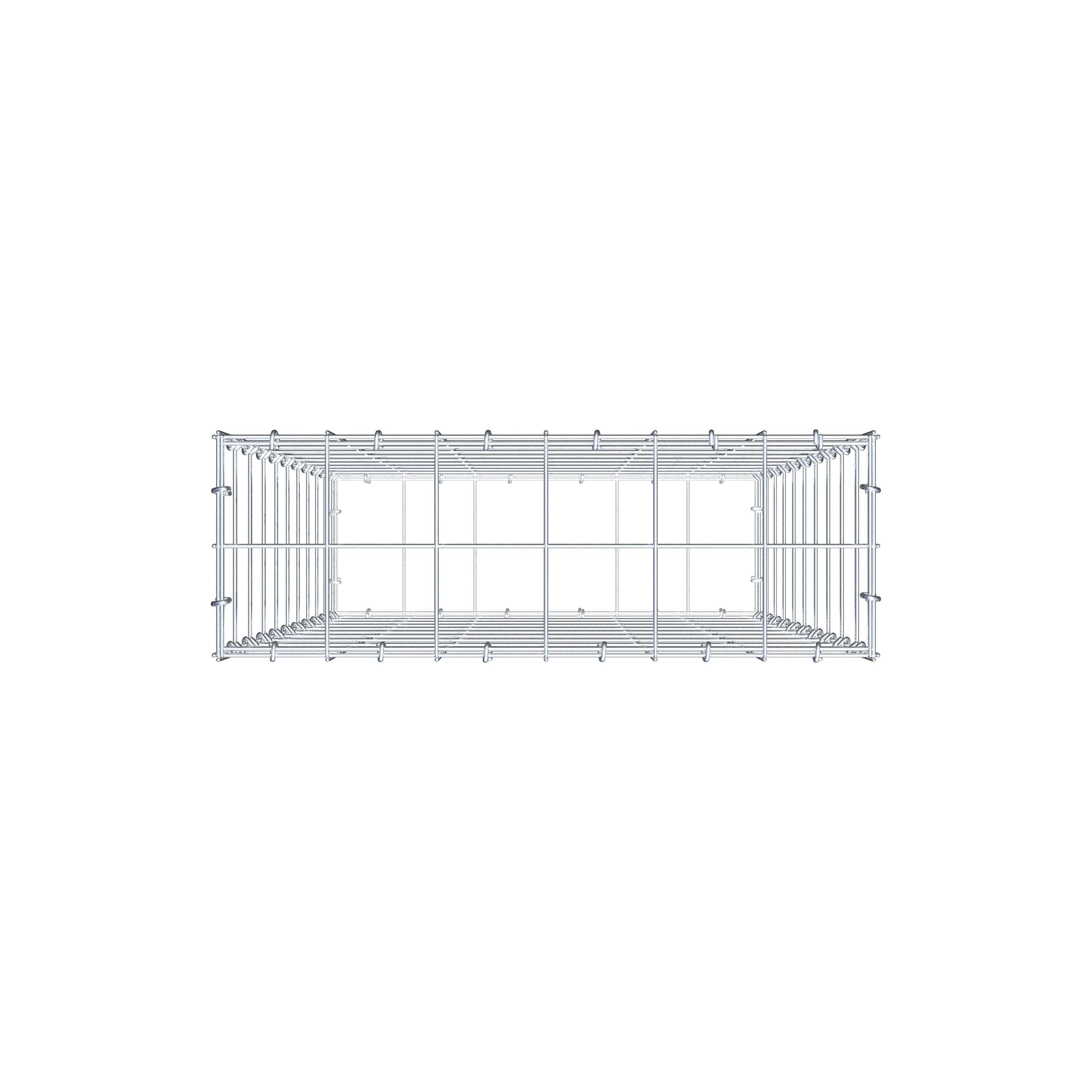 Schanskorf 100 cm x 60 cm x 20 cm (L x H x D), maaswijdte 10 cm x 10 cm, C-ring