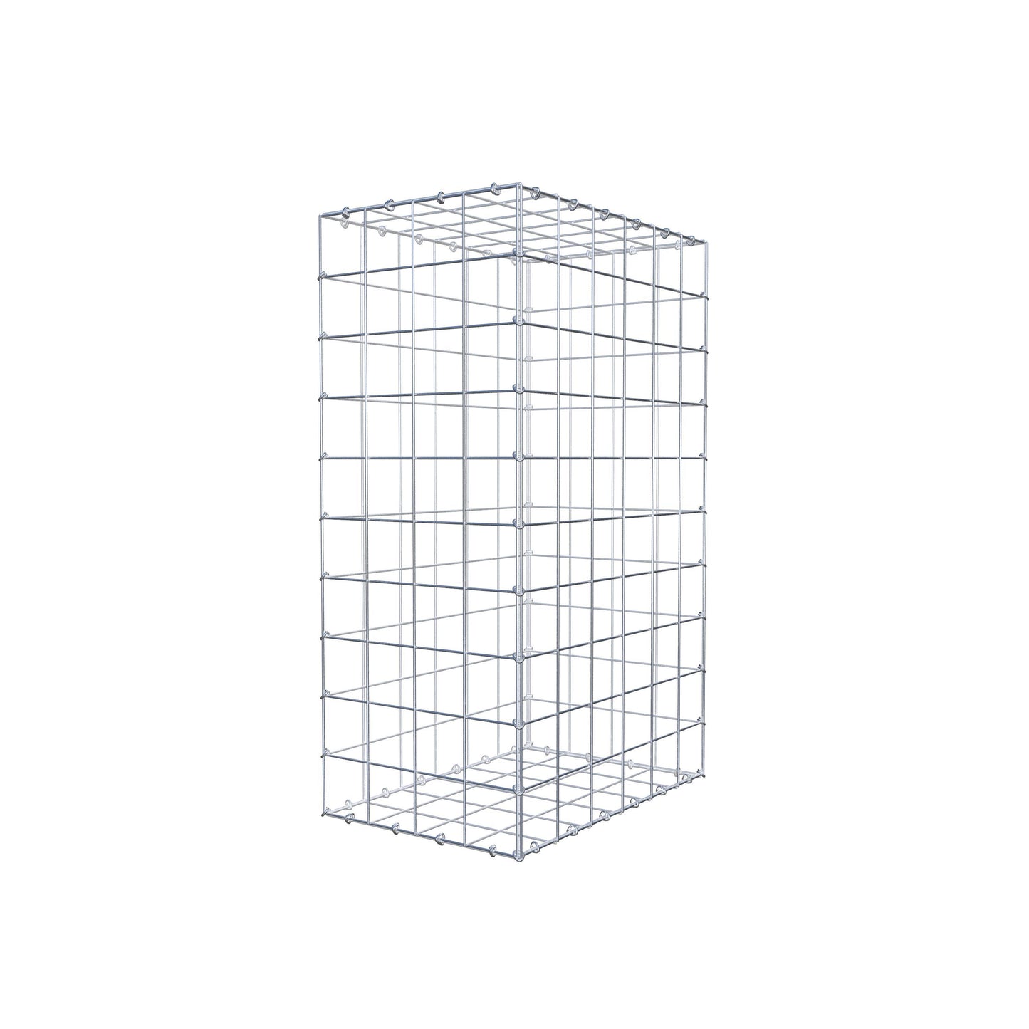 Gabion 100 cm x 60 cm x 40 cm (L x H x D), mesh size 10 cm x 10 cm, C-ring