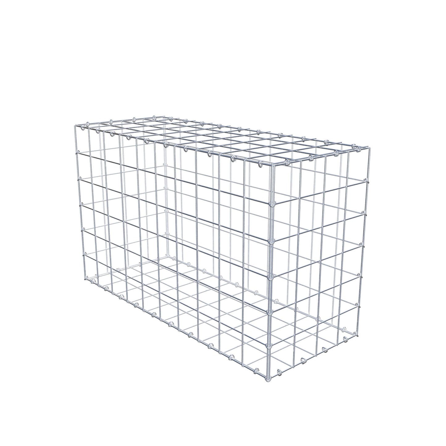 Gabion 100 cm x 60 cm x 40 cm (L x H x D), mesh size 10 cm x 10 cm, C-ring