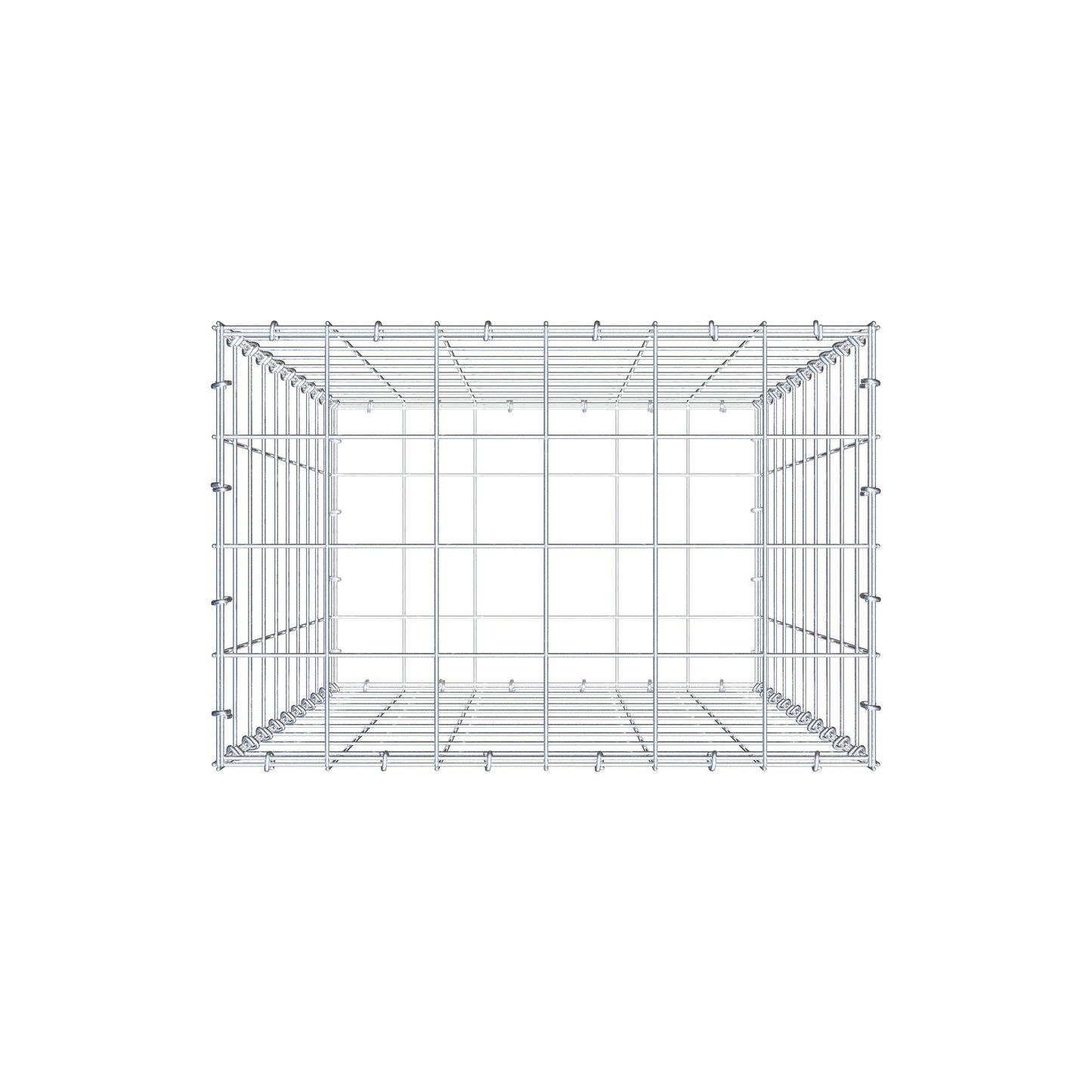 Gabion 100 cm x 60 cm x 40 cm (L x H x D), mesh size 10 cm x 10 cm, C-ring