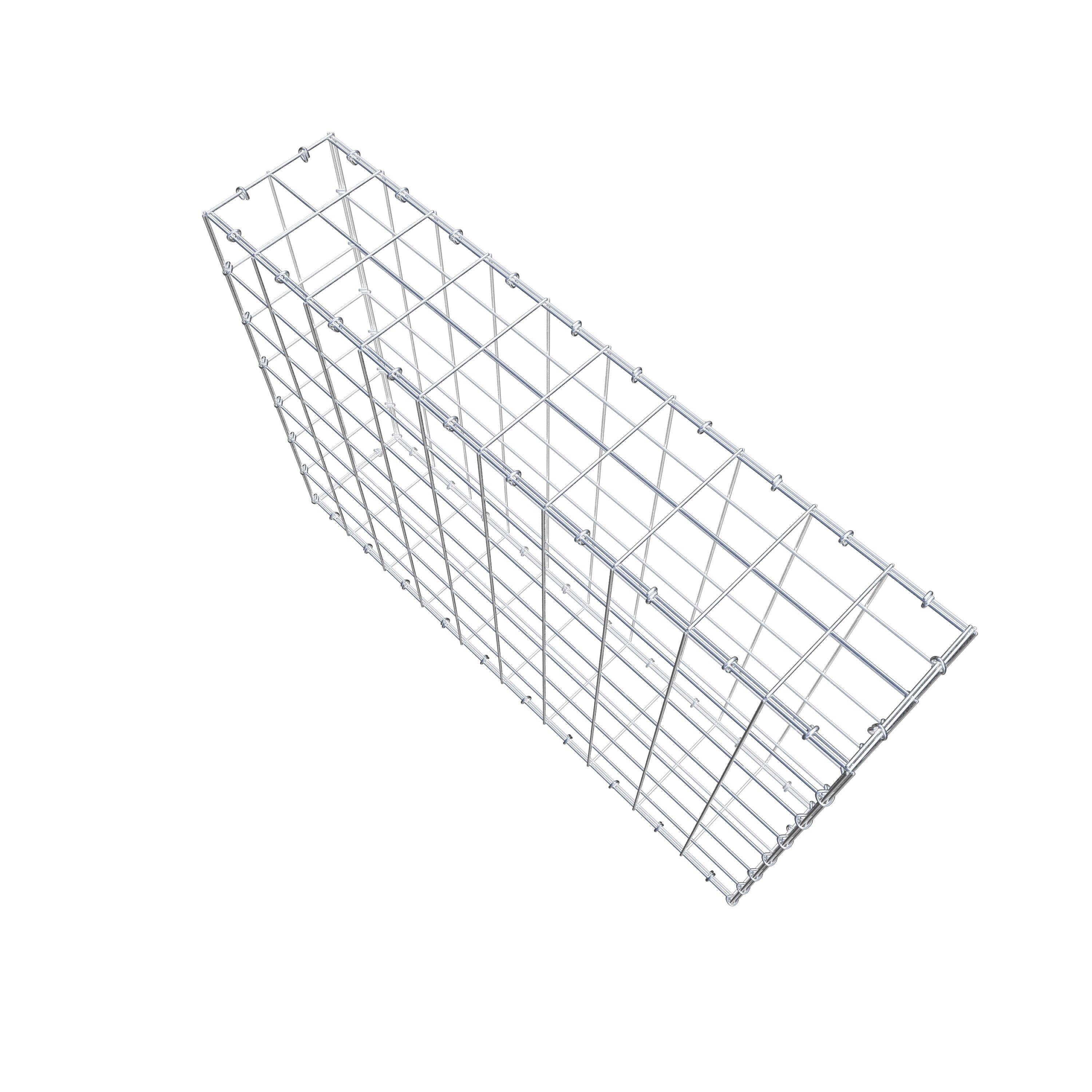 Gabion 100 cm x 70 cm x 20 cm (L x H x D), maskestørrelse 10 cm x 10 cm, C-ring