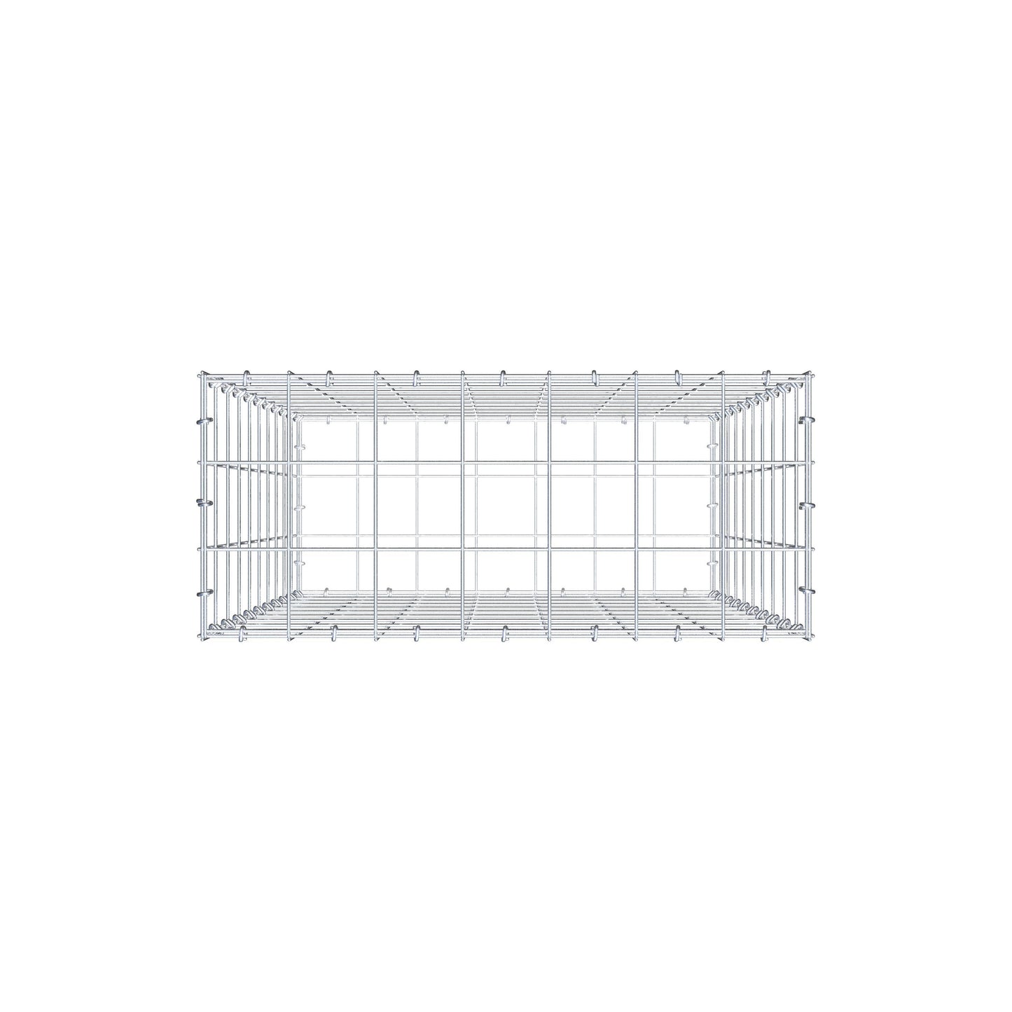 Schanskorf 100 cm x 70 cm x 30 cm (L x H x D), maaswijdte 10 cm x 10 cm, C-ring