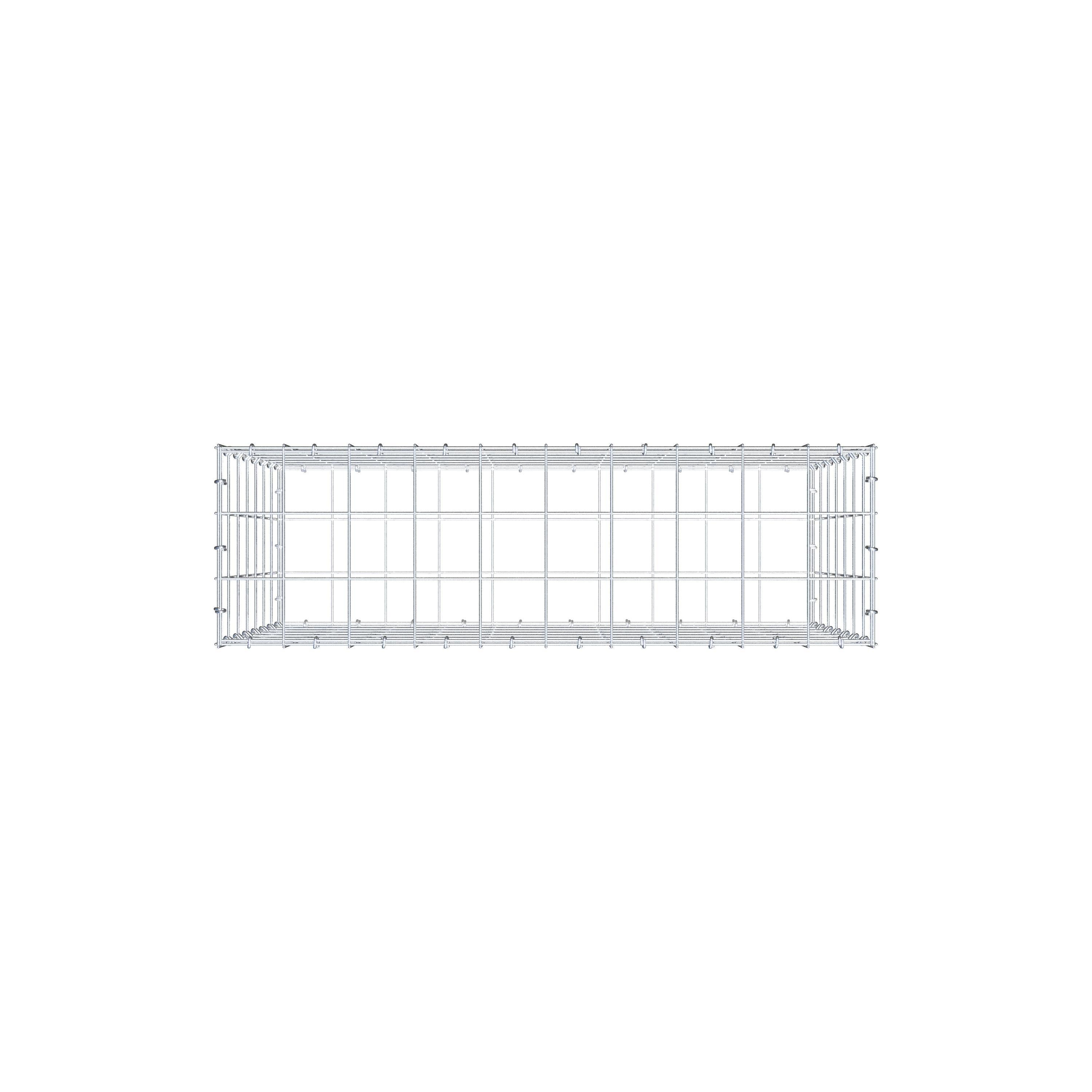 Schanskorf 100 cm x 70 cm x 30 cm (L x H x D), maaswijdte 10 cm x 10 cm, C-ring