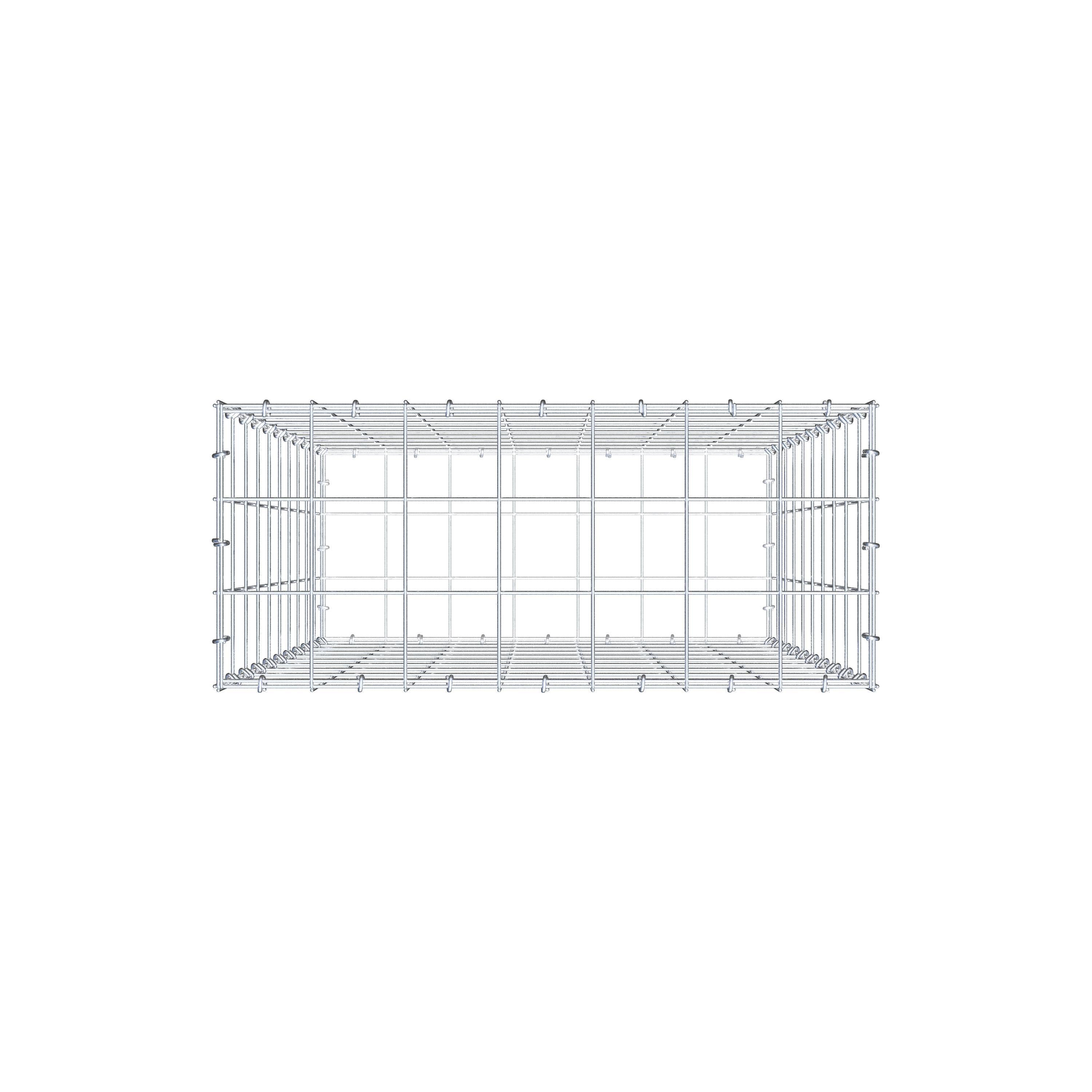 Schanskorf 100 cm x 70 cm x 30 cm (L x H x D), maaswijdte 10 cm x 10 cm, C-ring