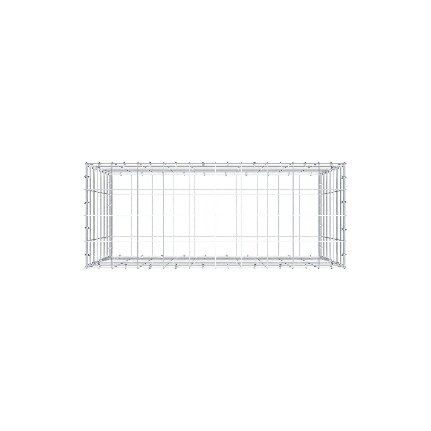 Gabion 100 cm x 70 cm x 40 cm (L x H x D), mesh size 10 cm x 10 cm, C-ring