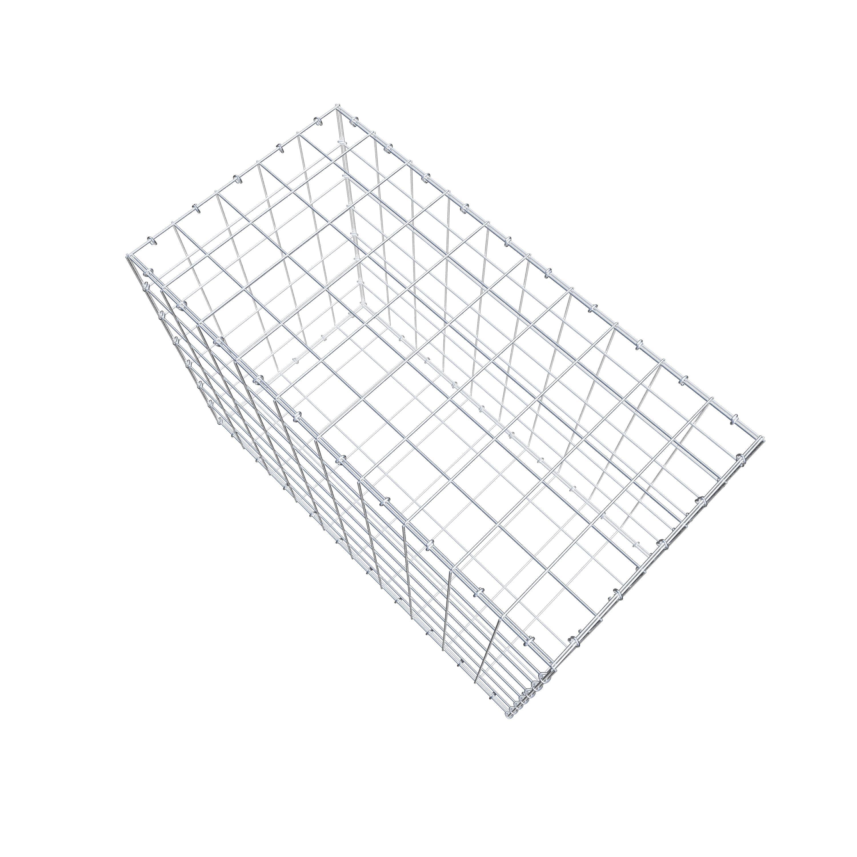 Schanskorf 100 cm x 70 cm x 50 cm (L x H x D), maaswijdte 10 cm x 10 cm, C-ring