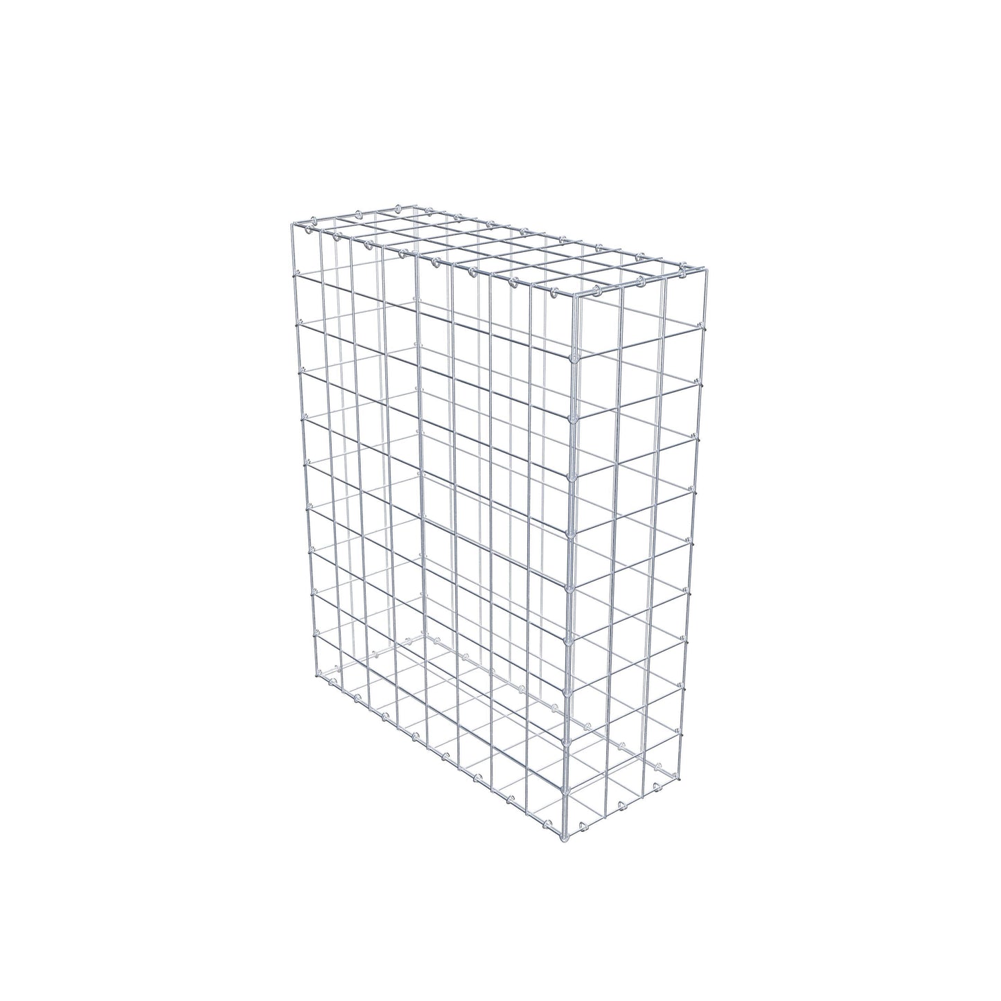Gabion 100 cm x 80 cm x 30 cm (L x H x P), mailles 10 cm x 10 cm, anneau en C