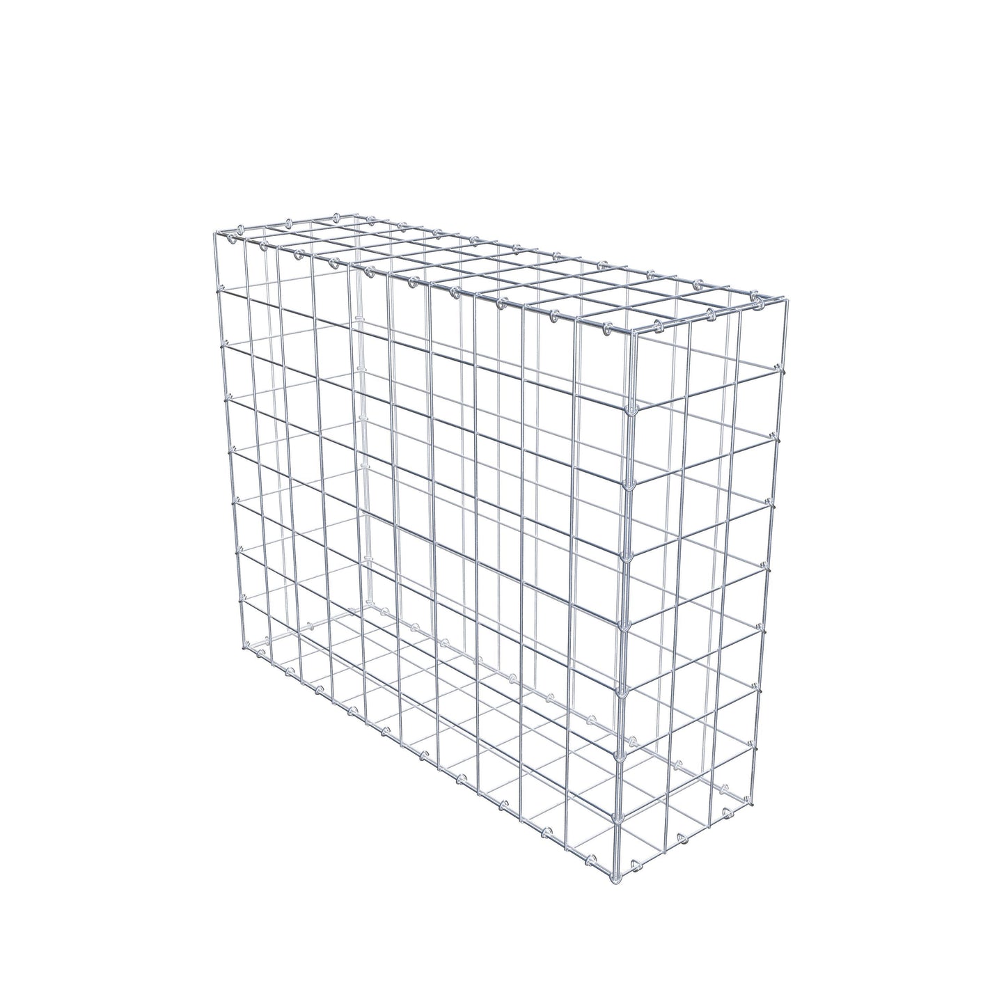 Gabion 100 cm x 80 cm x 30 cm (L x H x P), mailles 10 cm x 10 cm, anneau en C