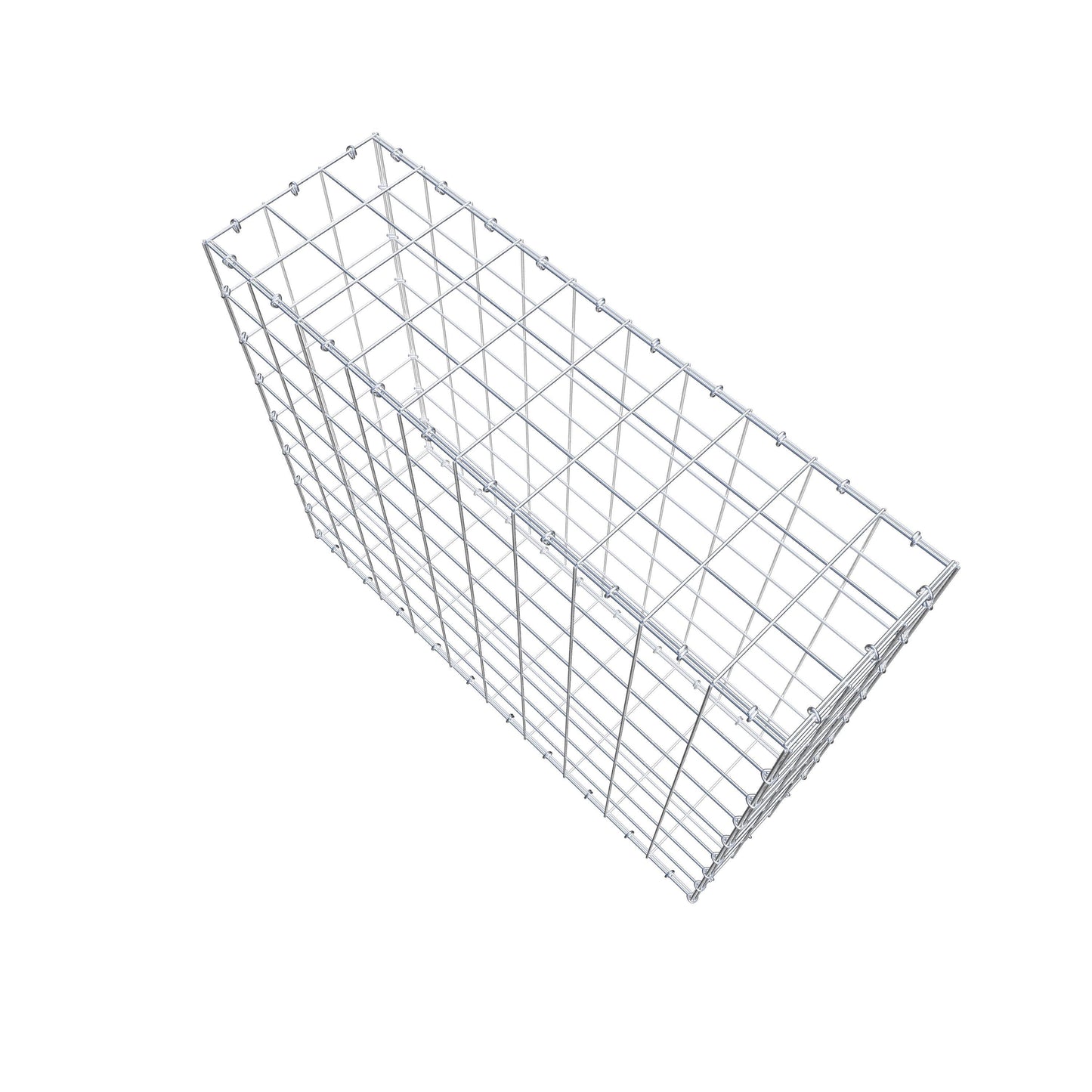 Gabion 100 cm x 80 cm x 30 cm (L x H x P), mailles 10 cm x 10 cm, anneau en C
