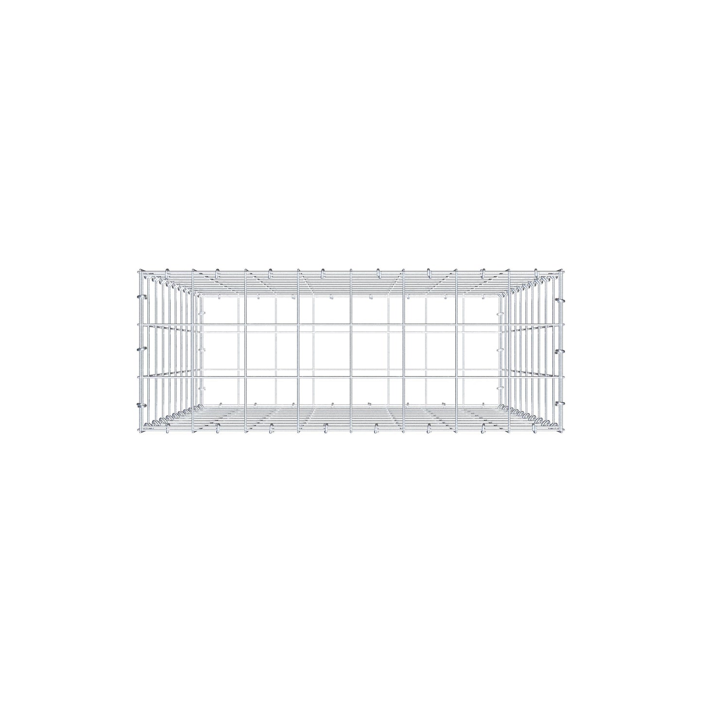 Gabion 100 cm x 80 cm x 30 cm (L x H x P), mailles 10 cm x 10 cm, anneau en C