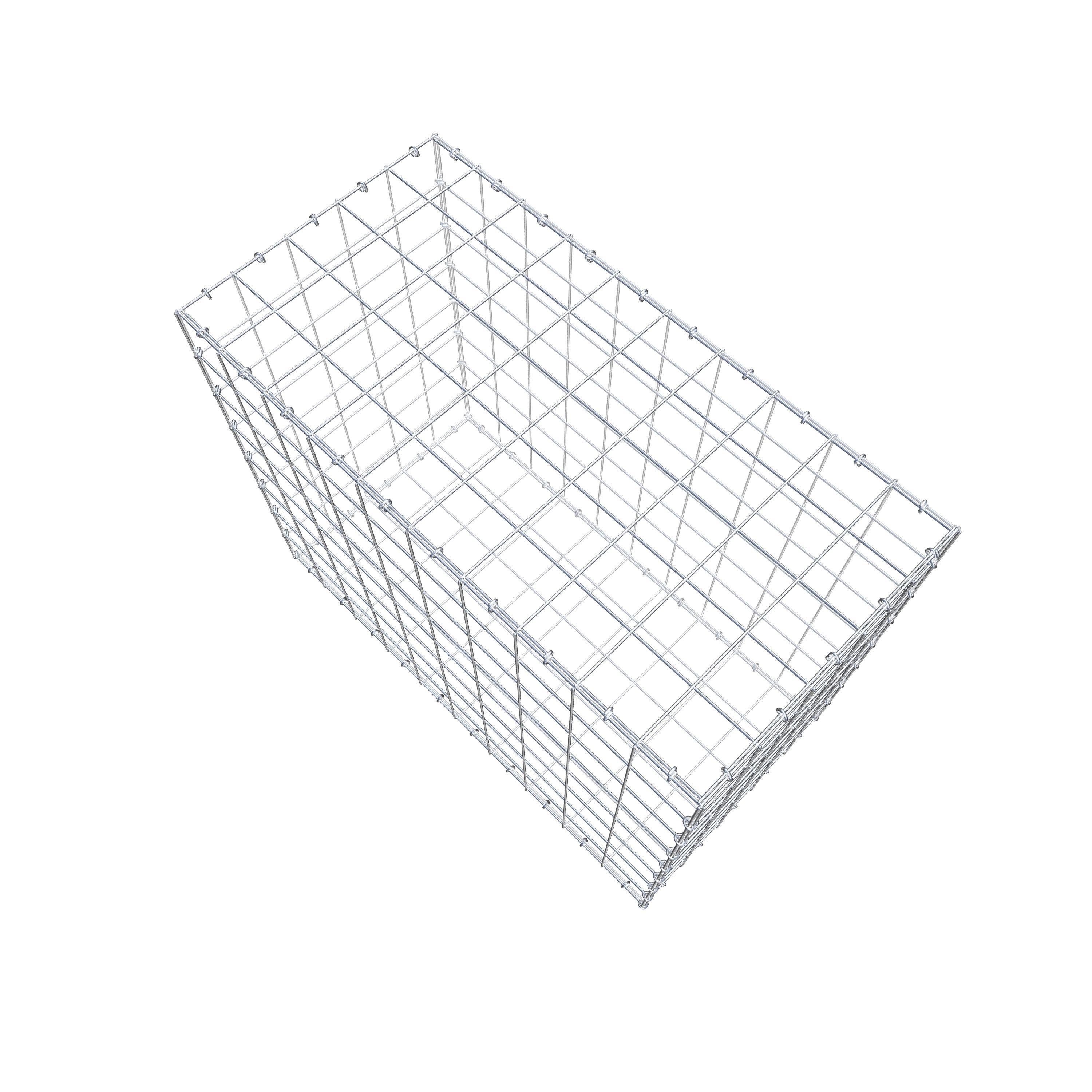 Gabion 100 cm x 80 cm x 50 cm (L x H x D), maskestørrelse 10 cm x 10 cm, C-ring